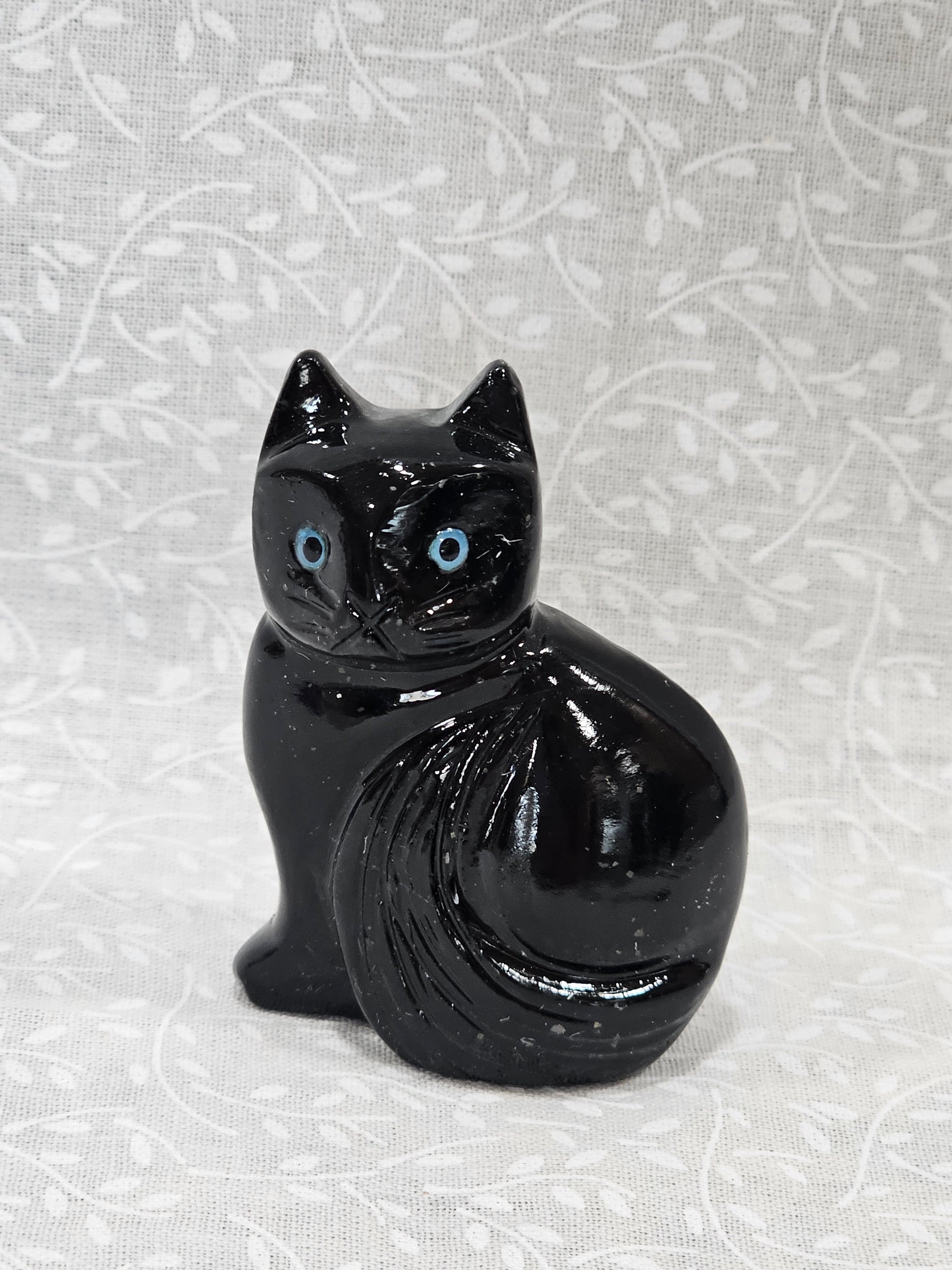 Black Obsidian Crystal Cat