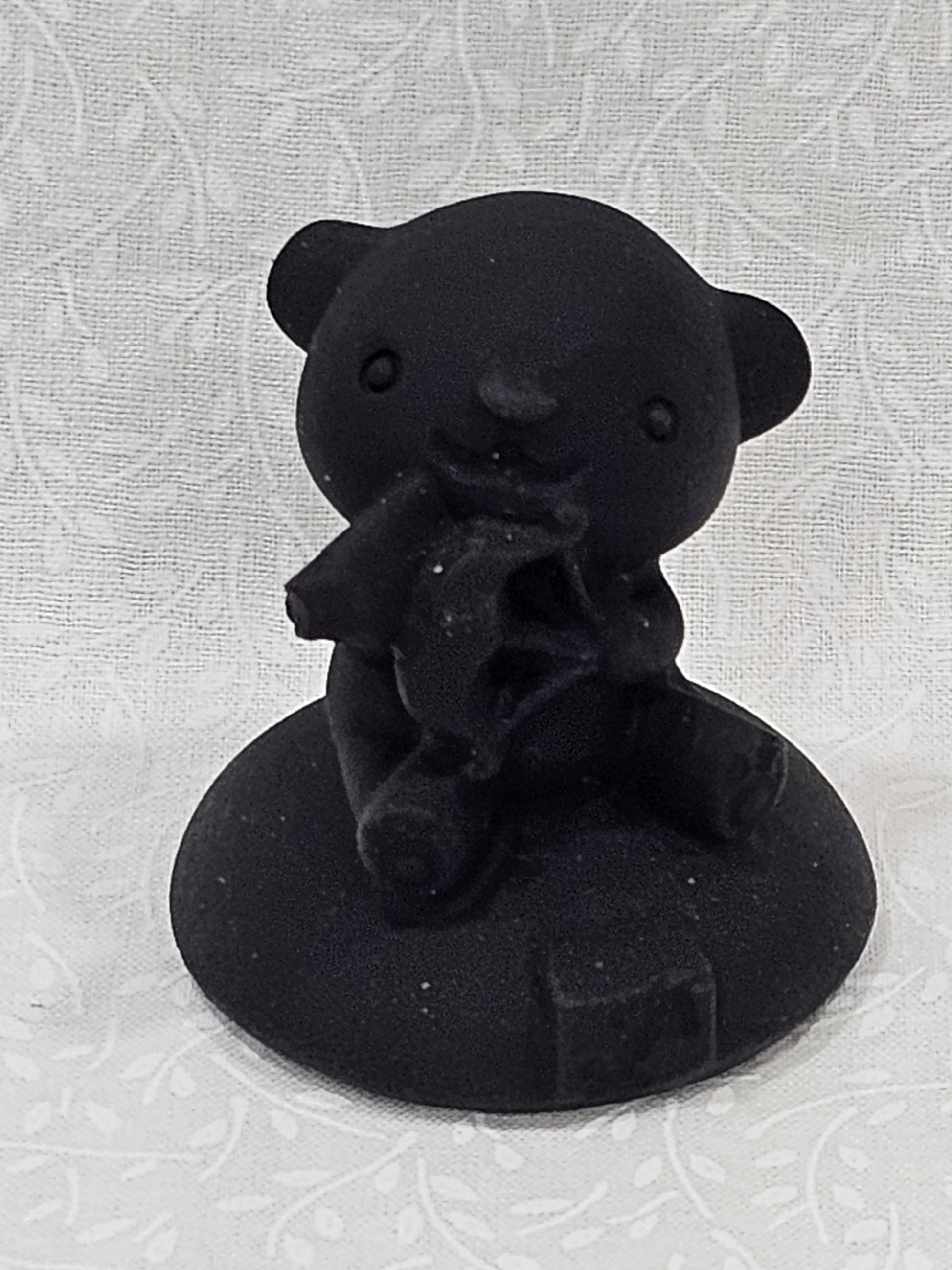 Black Obsidian Crystal Bear 2 Inch Protection