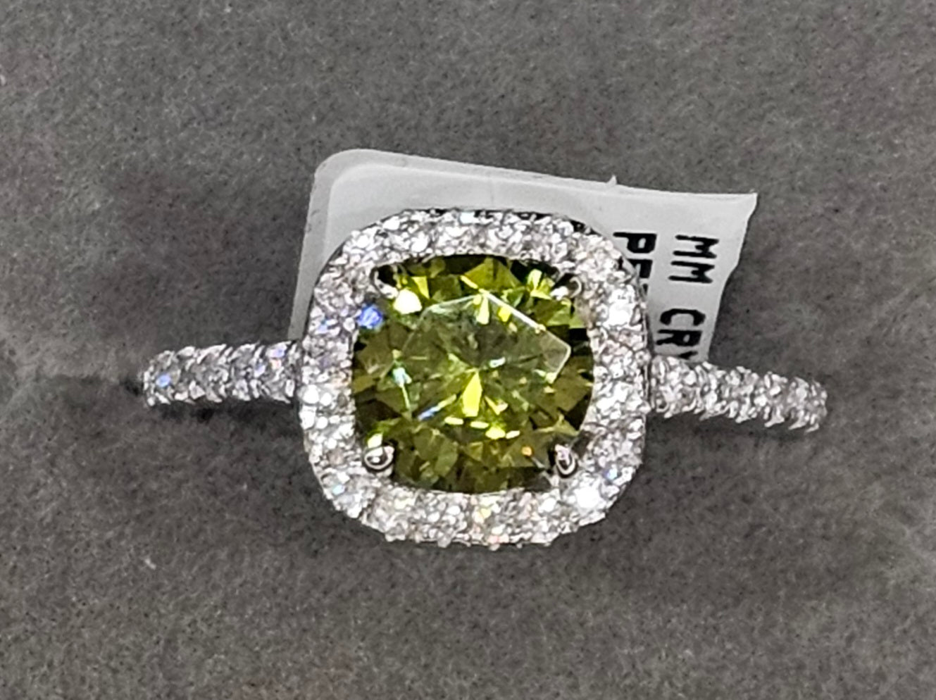 Sterling Silver Peridot Gemstone Ring August Birthstone - Size 5.5