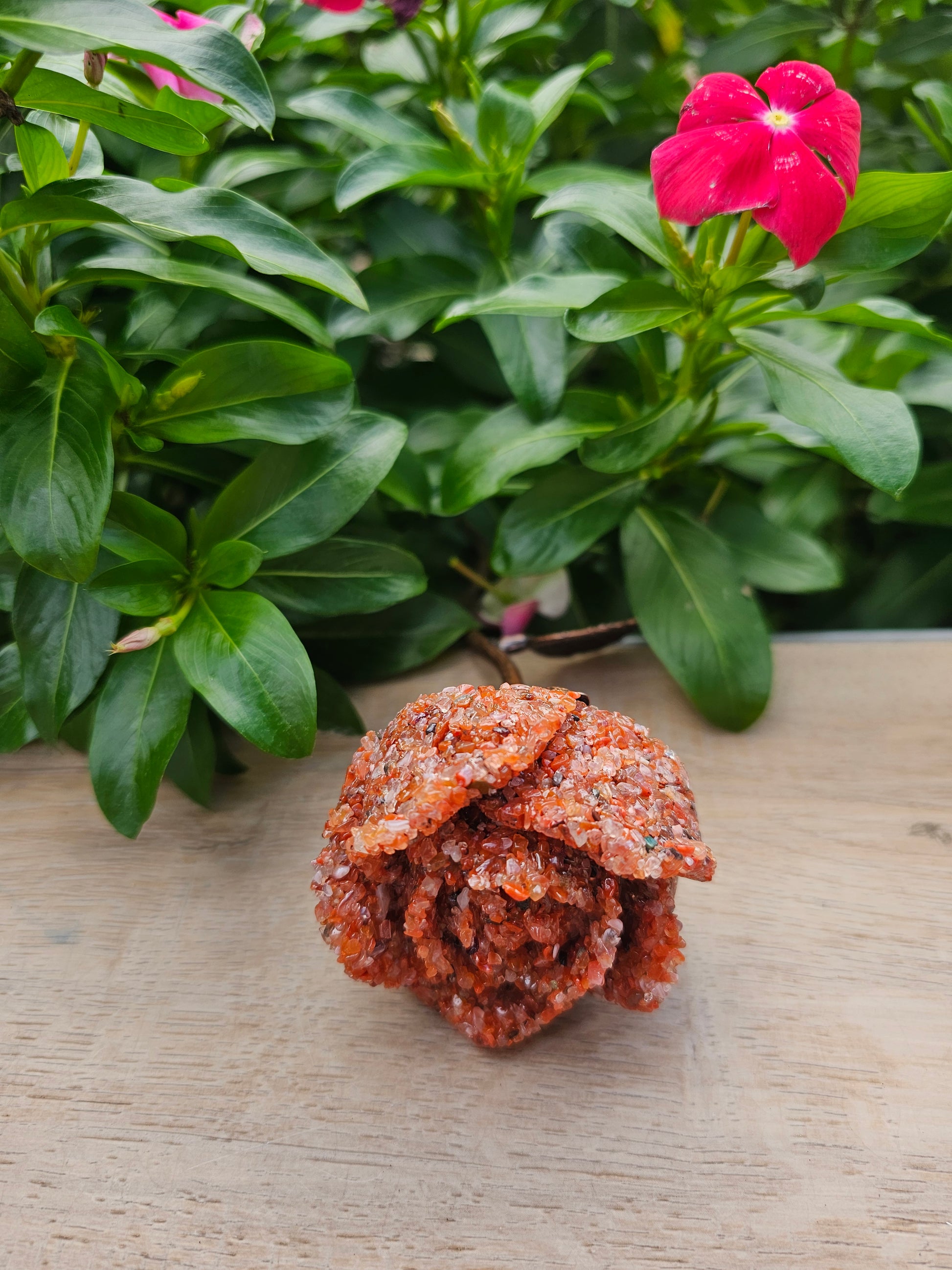 Sandstone Crystal Rose - Handcrafted Healing Stone Flower