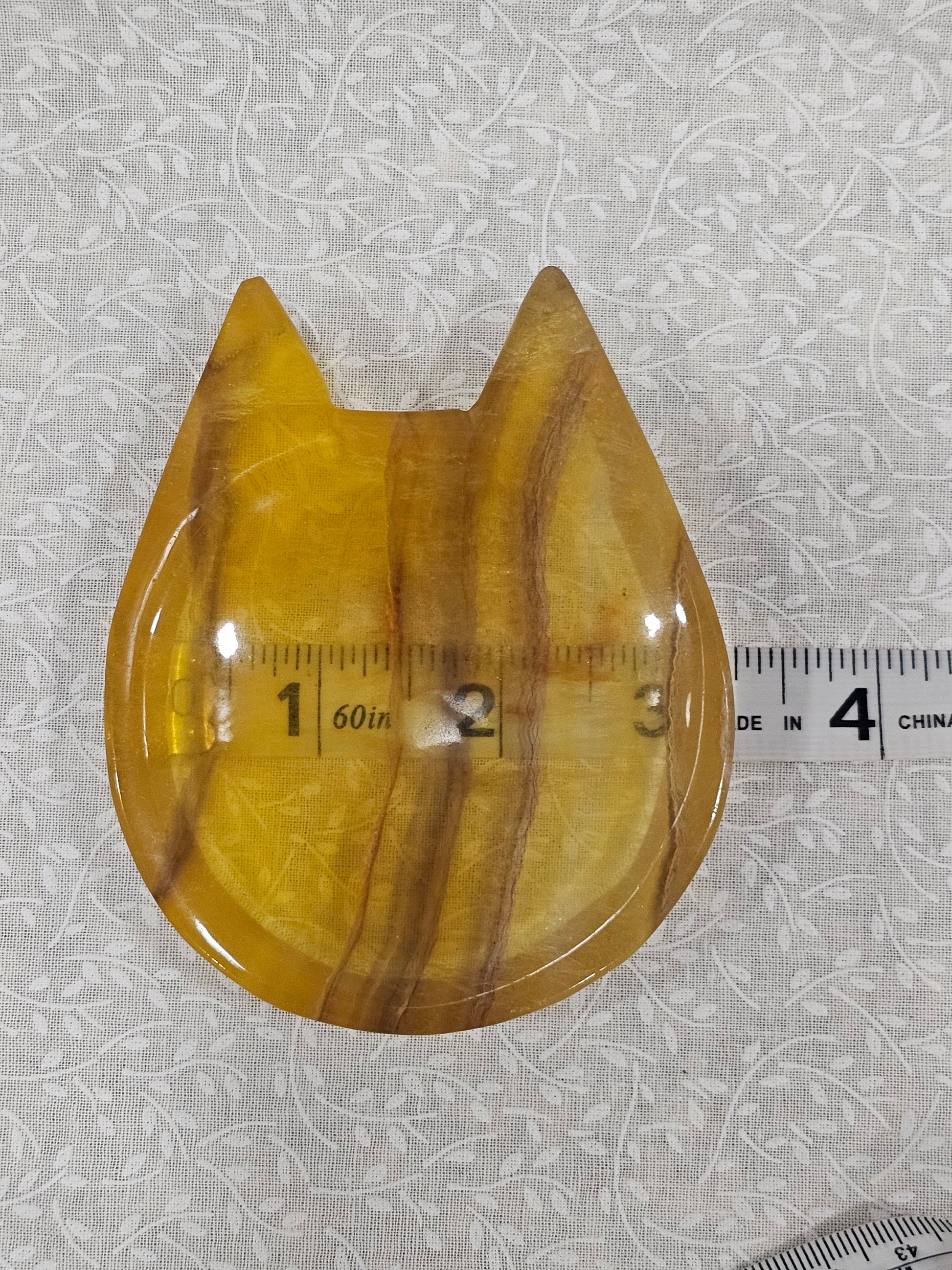 Fluorite Crystal Cat Bowl