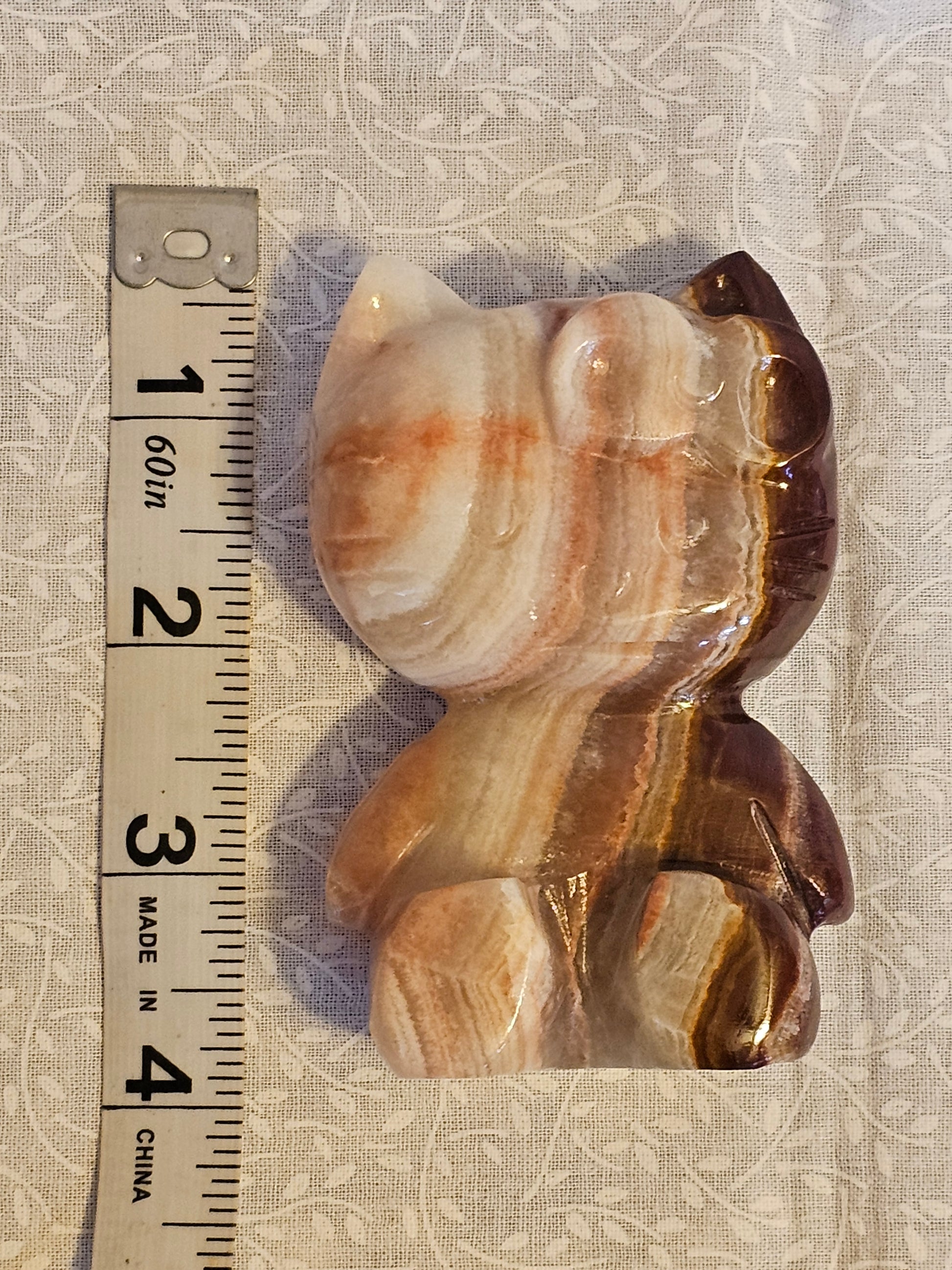 Onyx Hello Kitty Crystal Figurine - Natural Stone