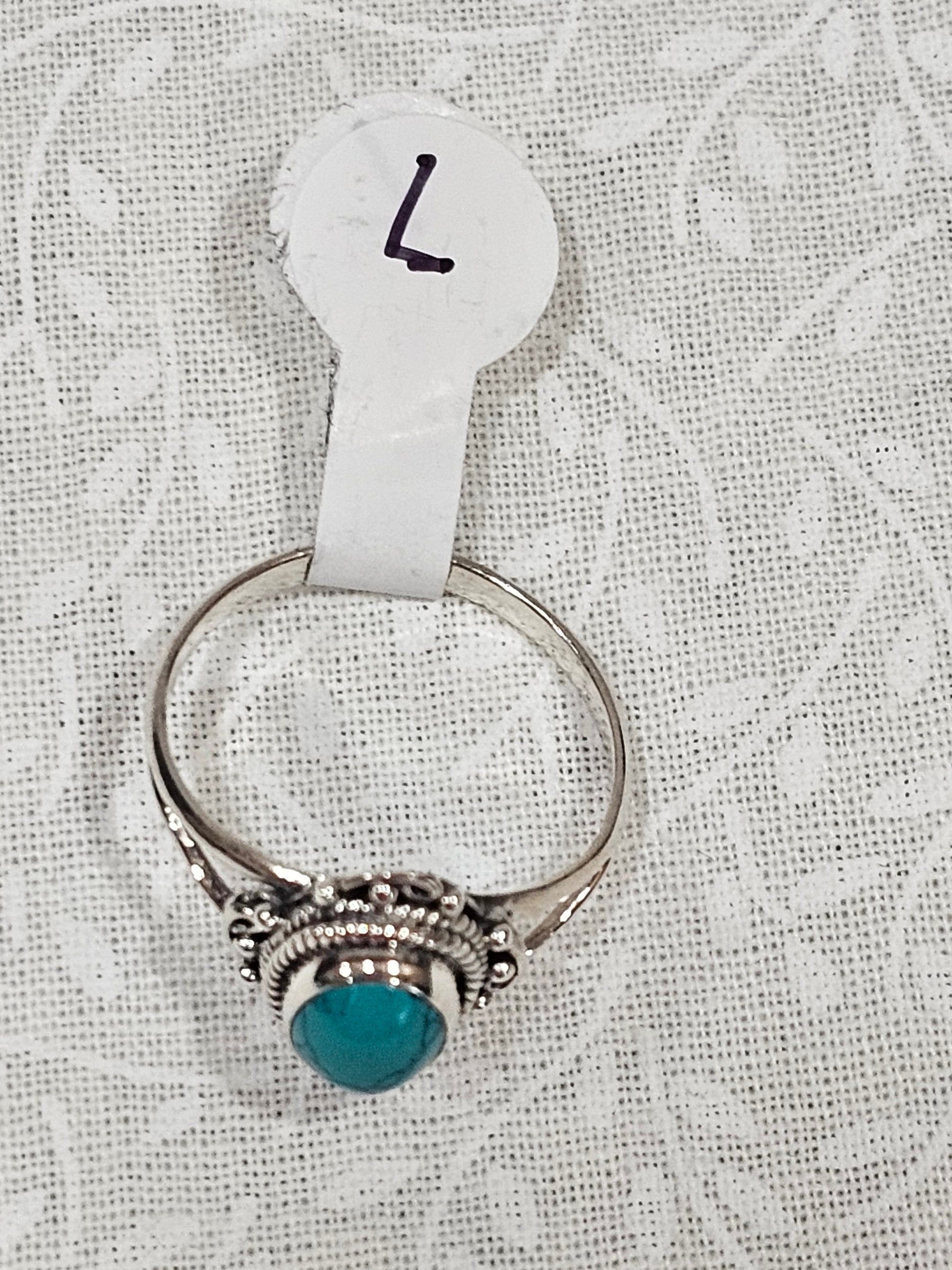 Sterling Silver Turquoise Gemstone Ring 7