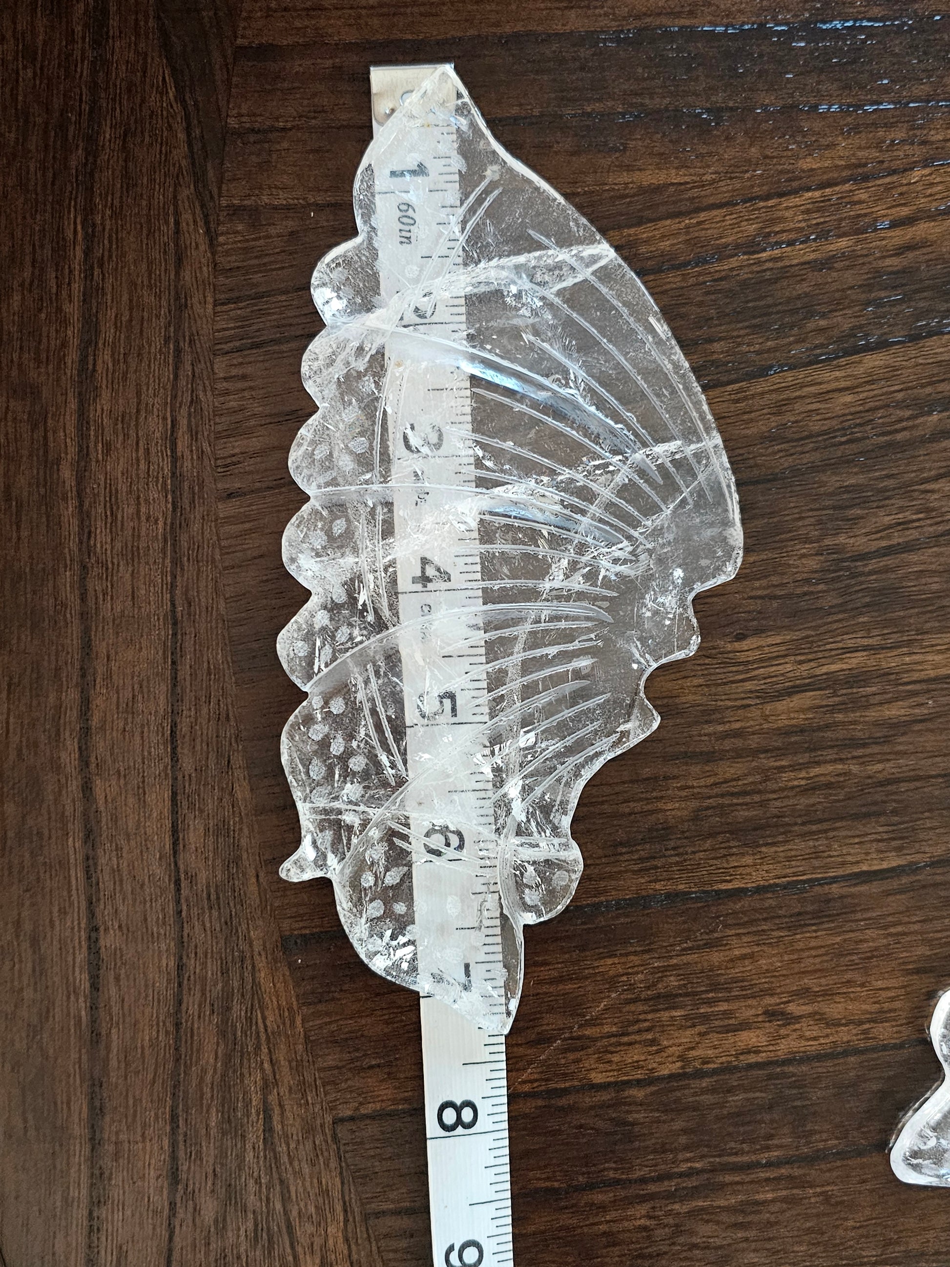 Clear Quartz Crystal Butterfly Wings with Stand