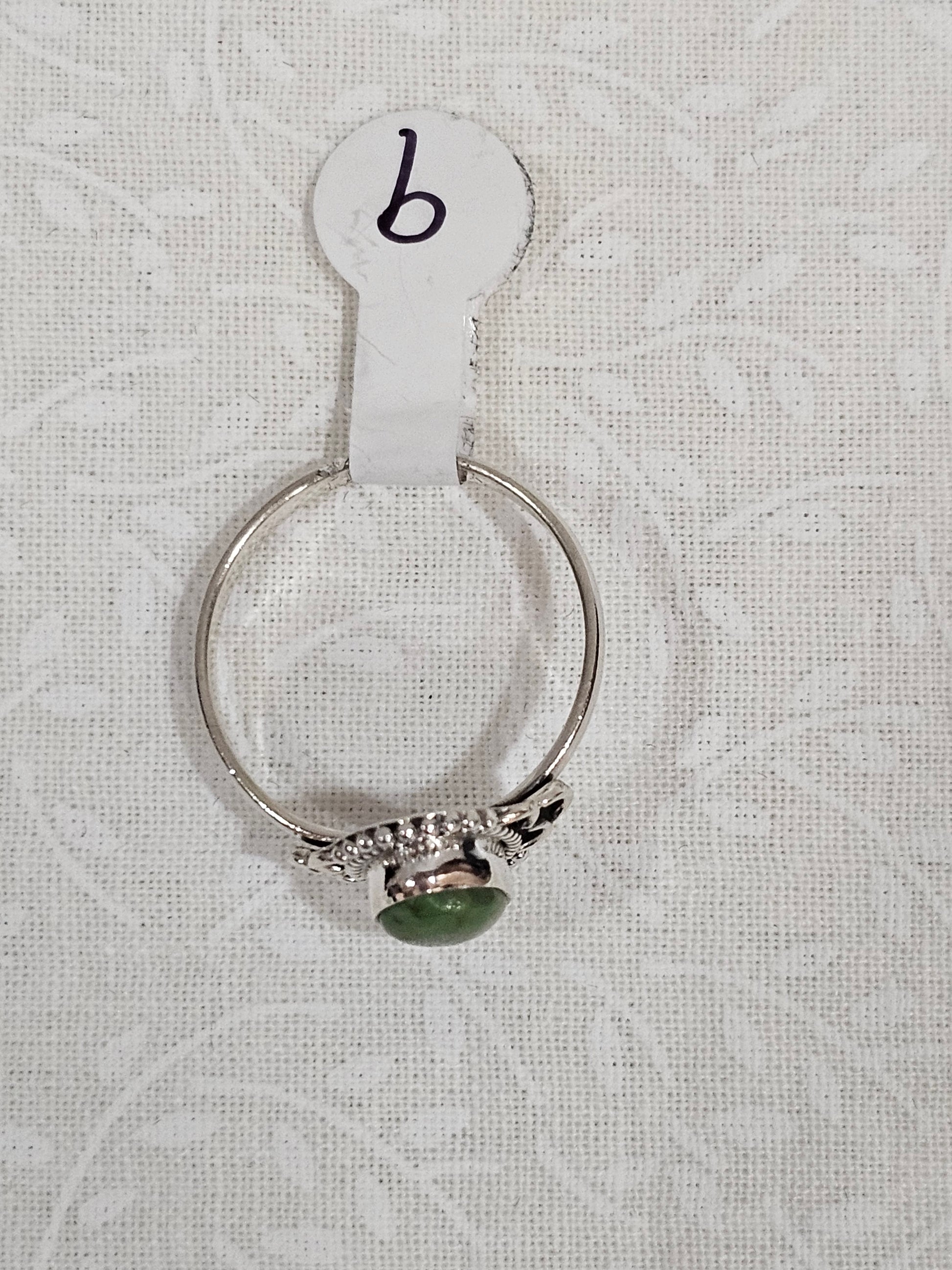 Sterling Silver Green Majove Turquoise Gemstone Ring 9