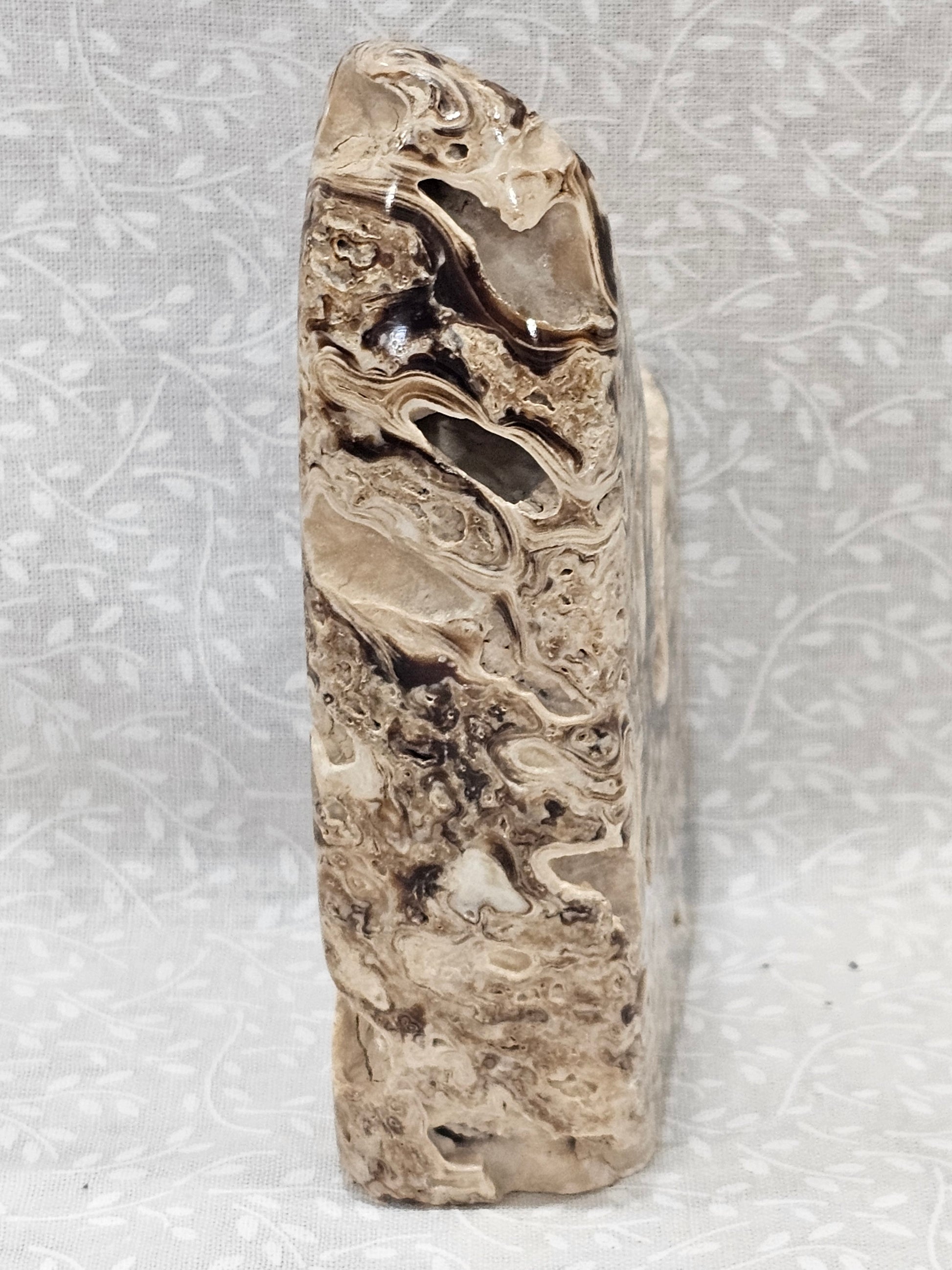 Chocolate Calcite Free Form with Portal 4 Inch