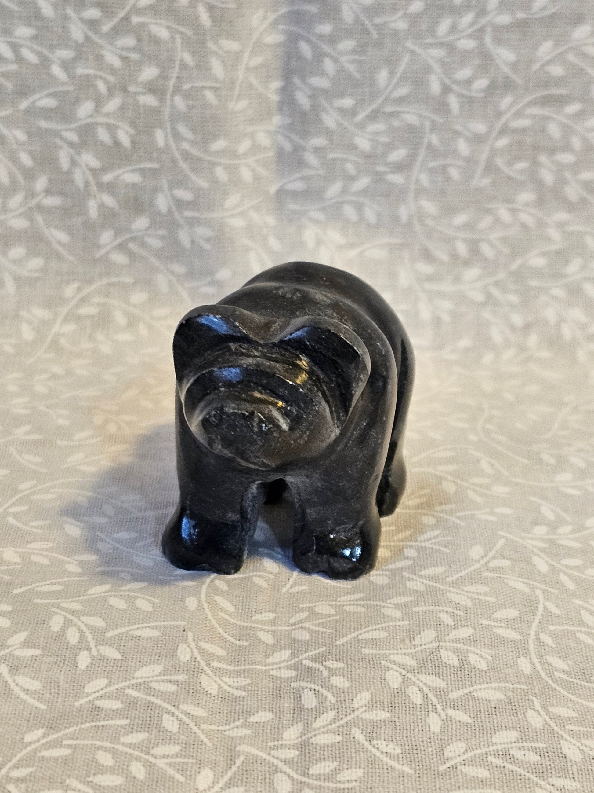Black Obsidian Crystal Bear 2.5 Inch Protection Stone