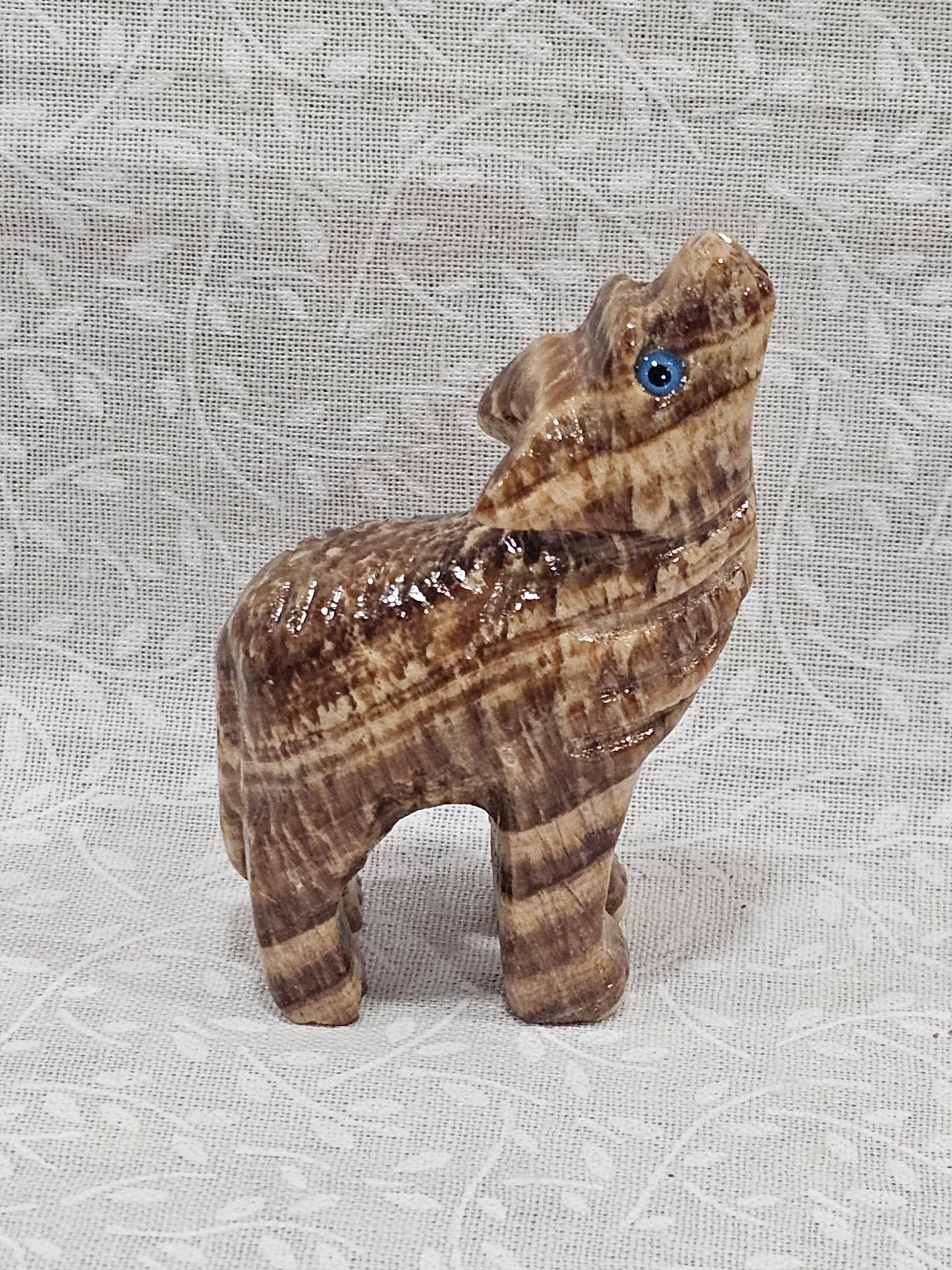 Soapstone Crystal Wolf