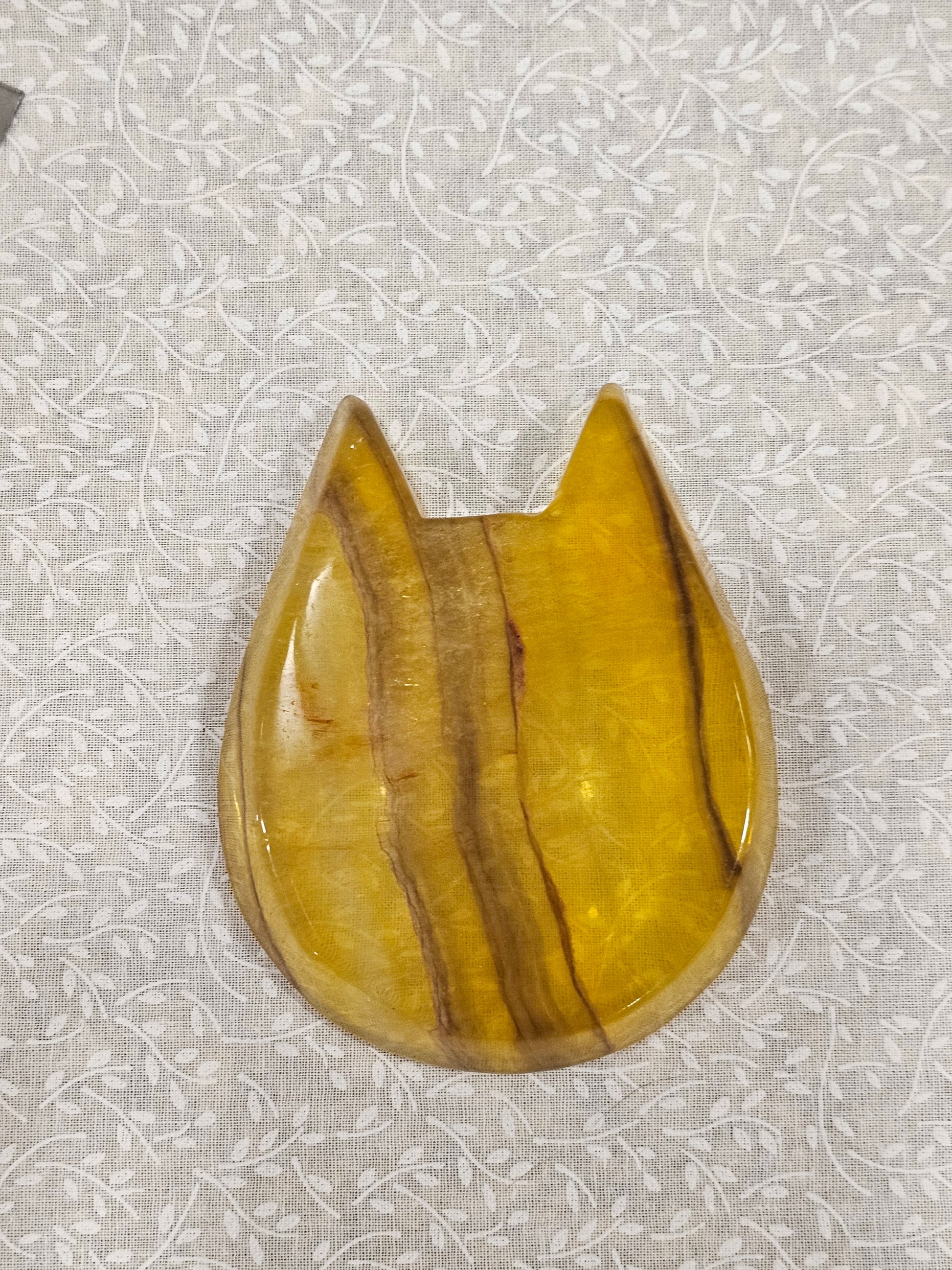 Fluorite Crystal Cat Bowl