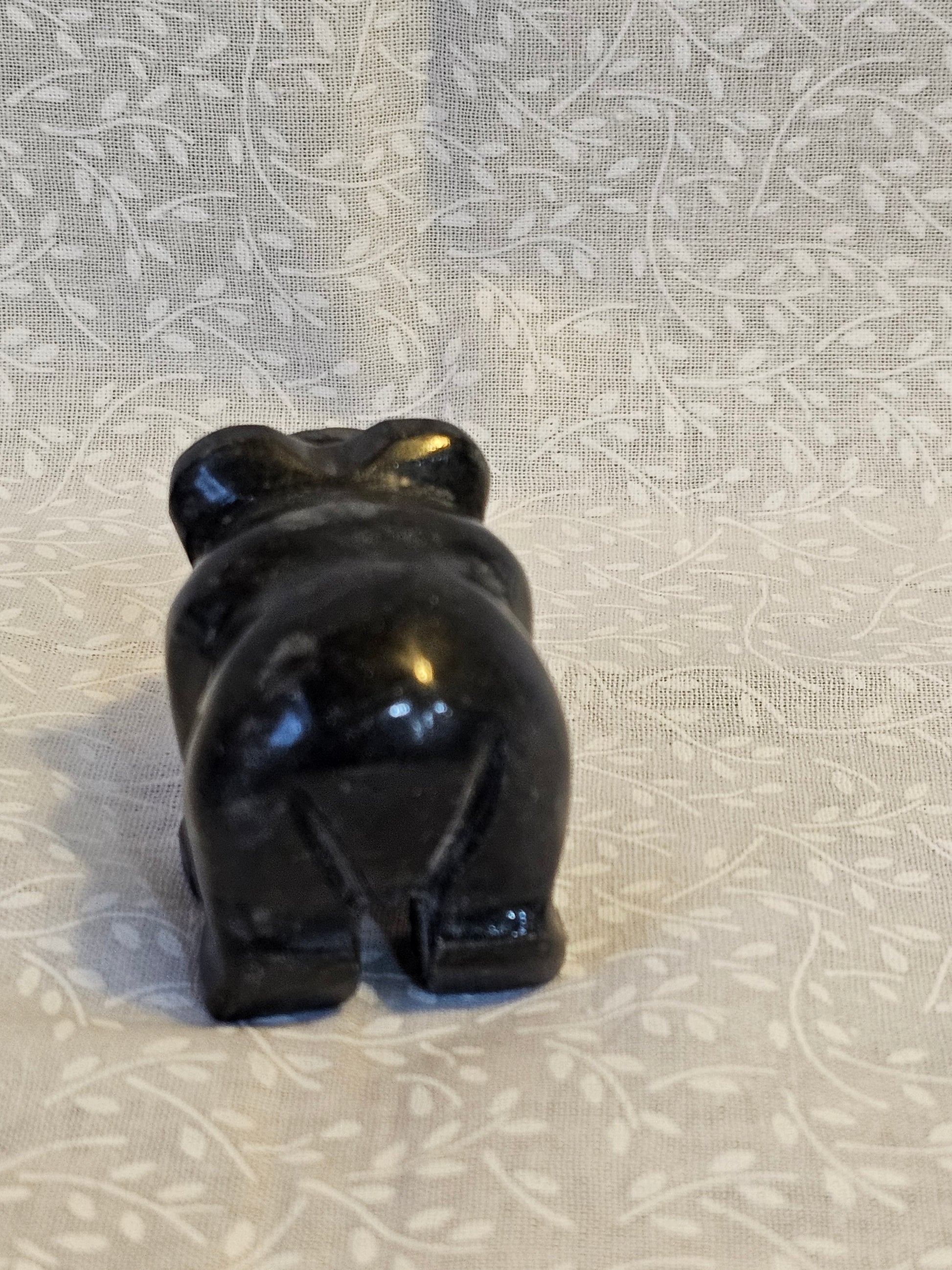 Black Obsidian Crystal Bear 2.5 Inch Protection Stone