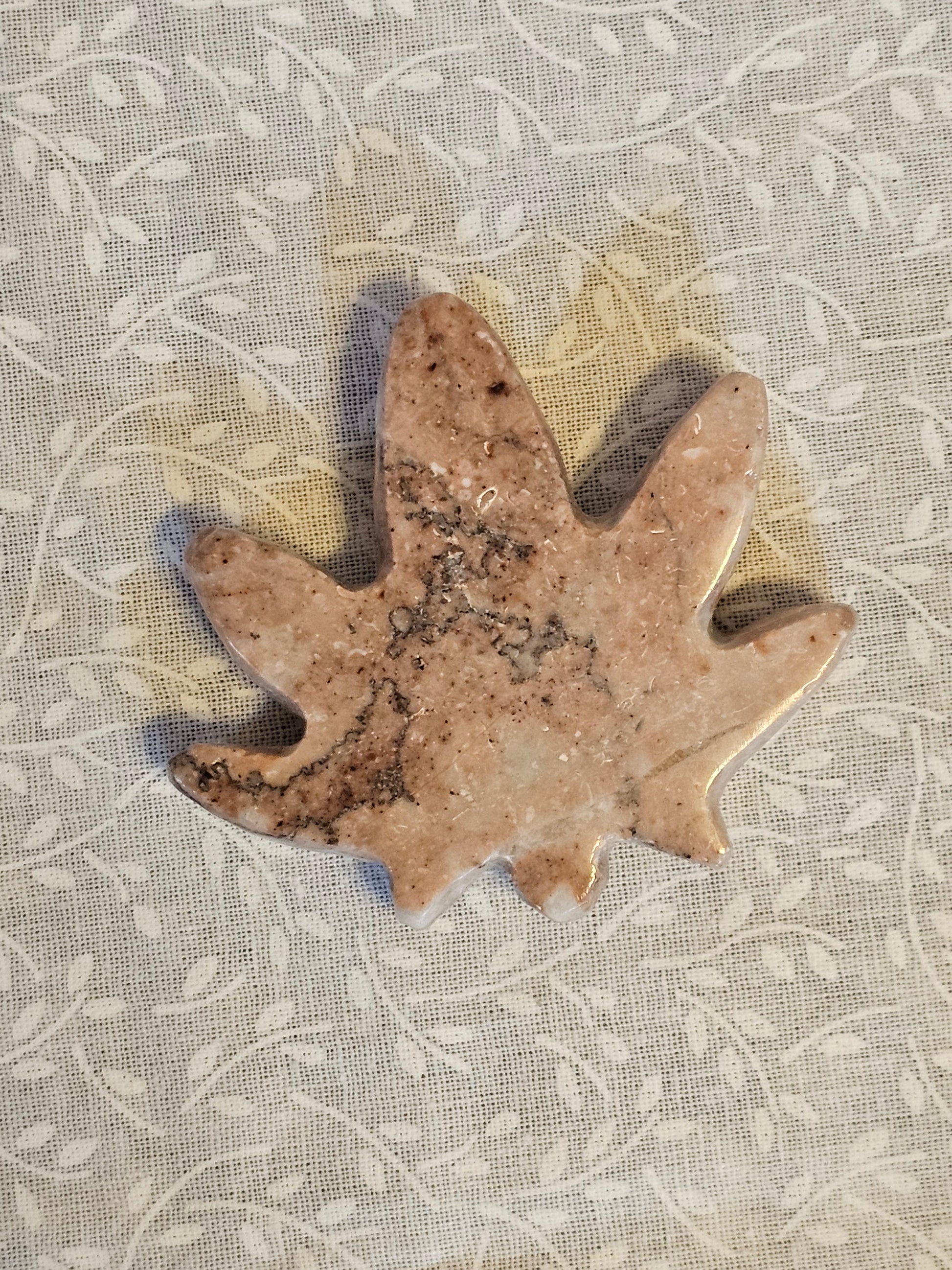 Jasper Crystal Cannabis Leaf 2 Inch