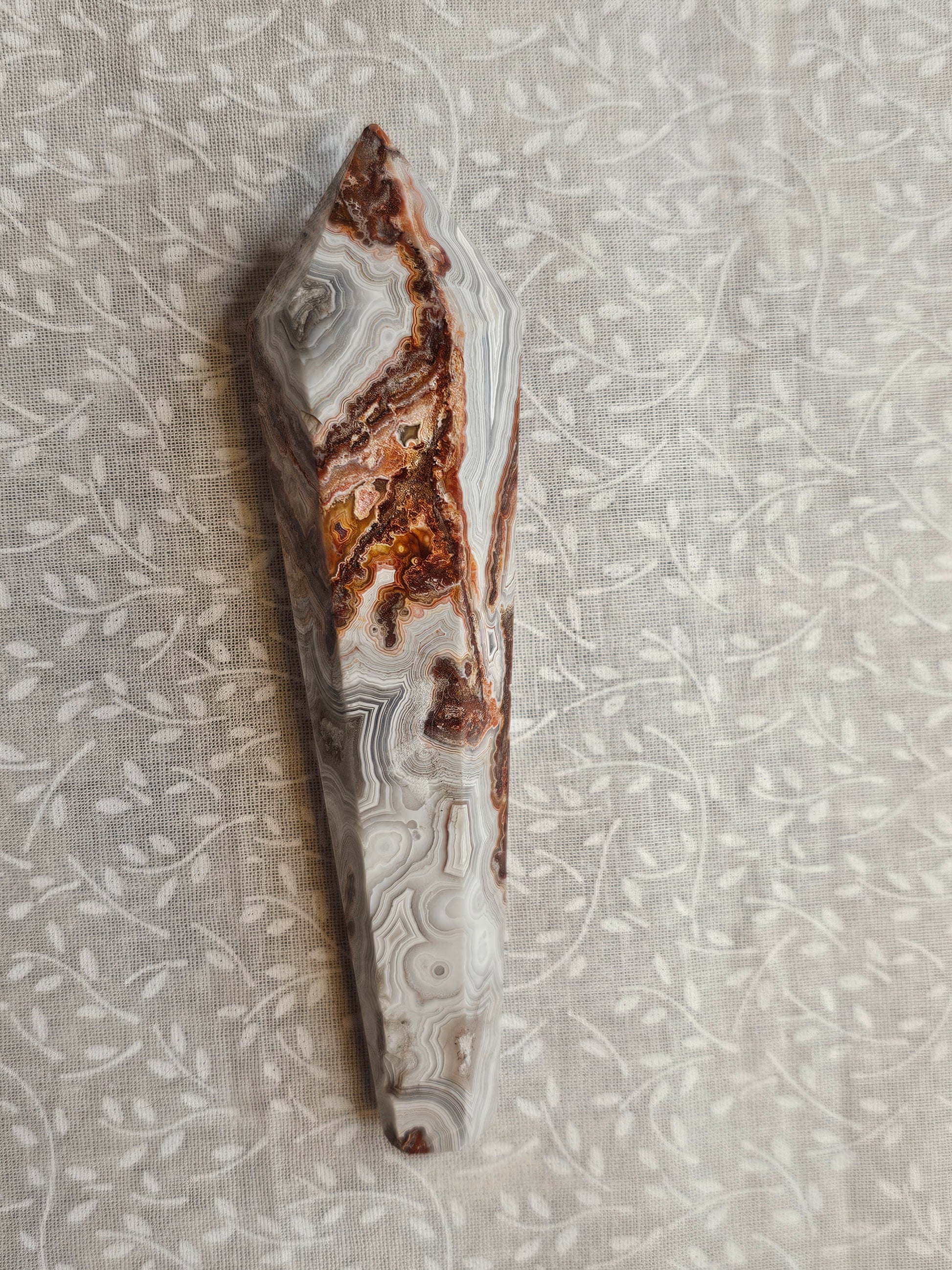 Crazy Lace Agate Crystal Point - Natural Stone