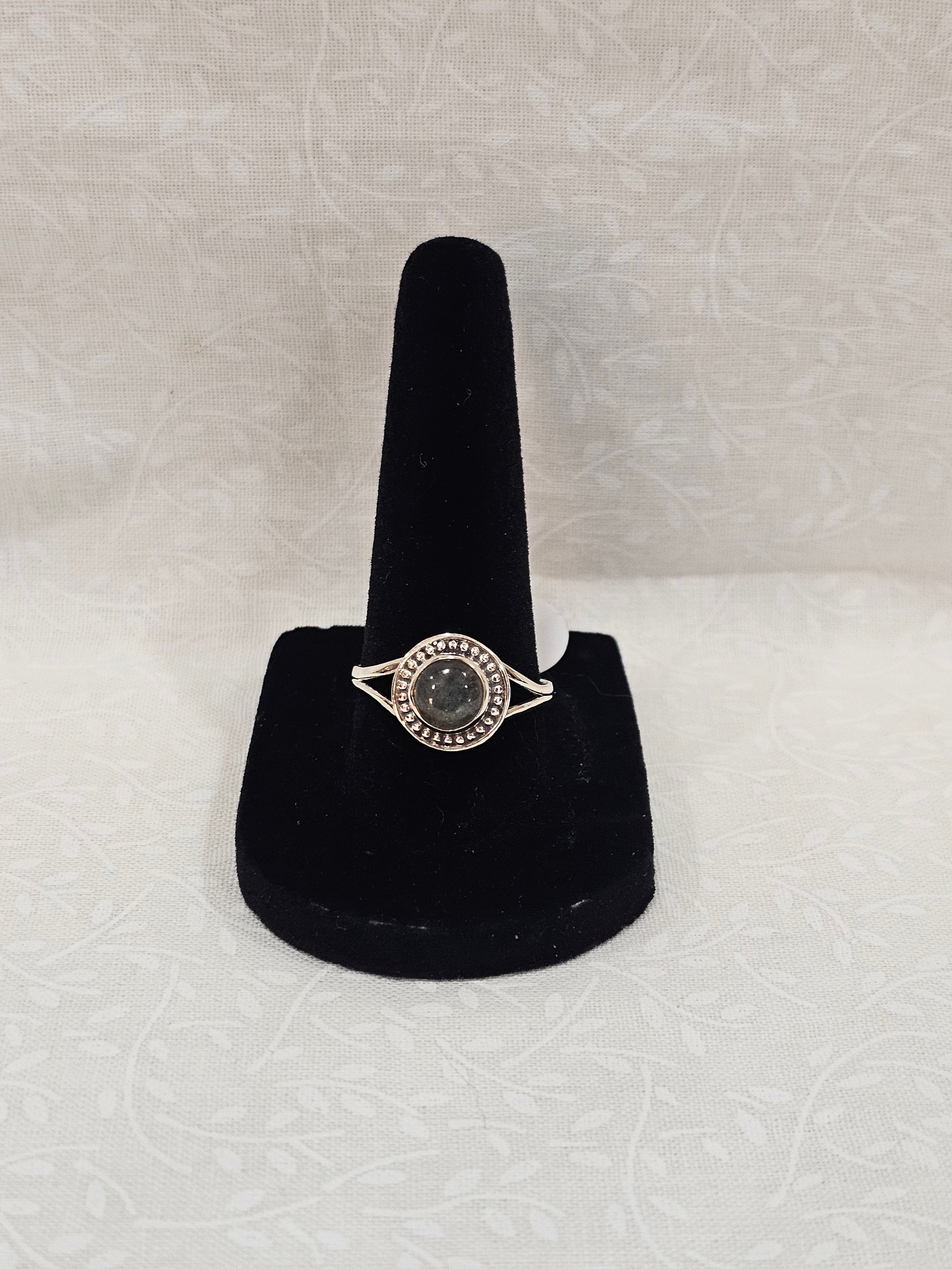 Sterling Silver Moonstone Gemstone Ring Intuition Stone - Size 9