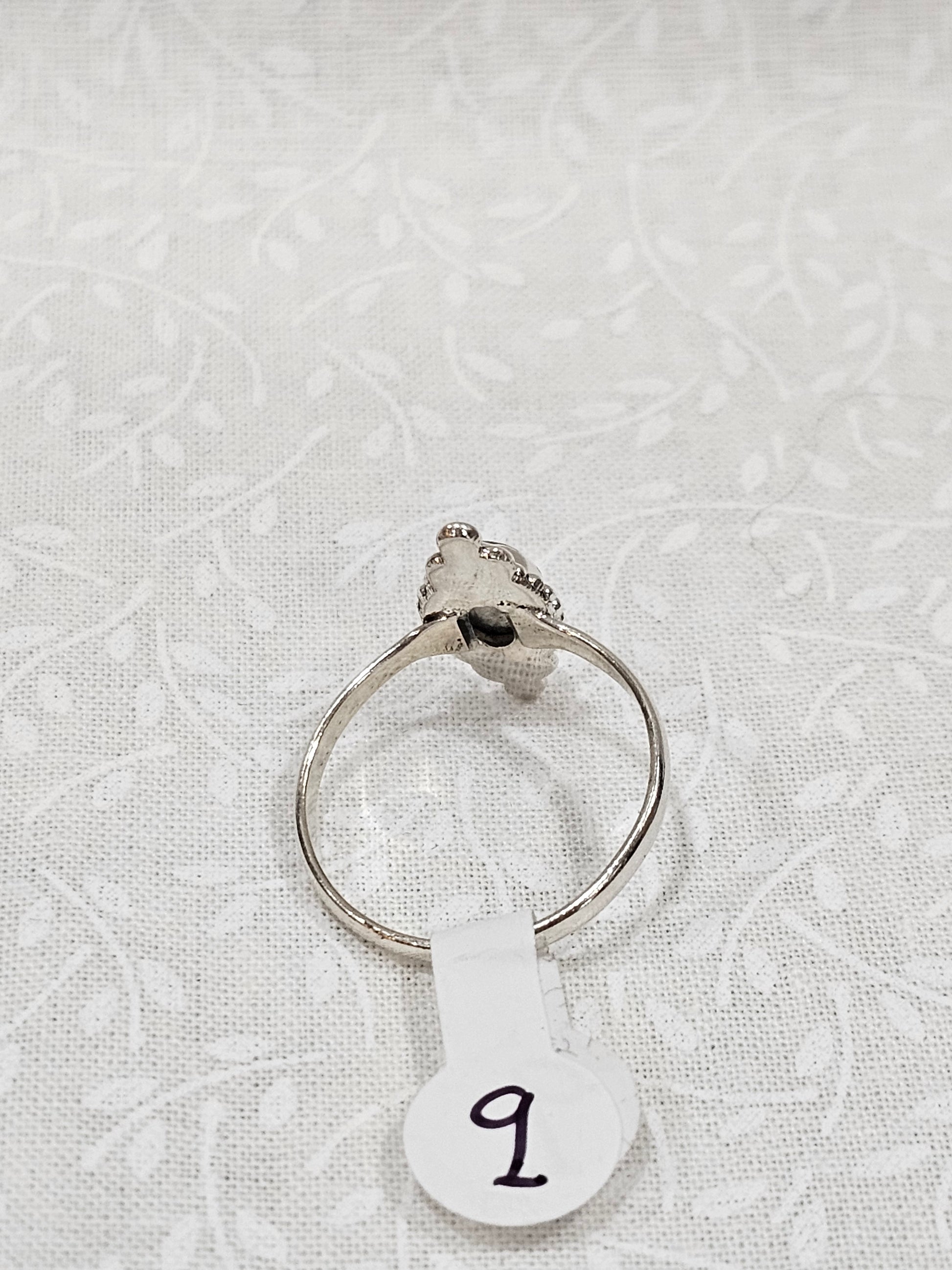 Sterling Silver Labradorite Gemstone Ring - Size 9