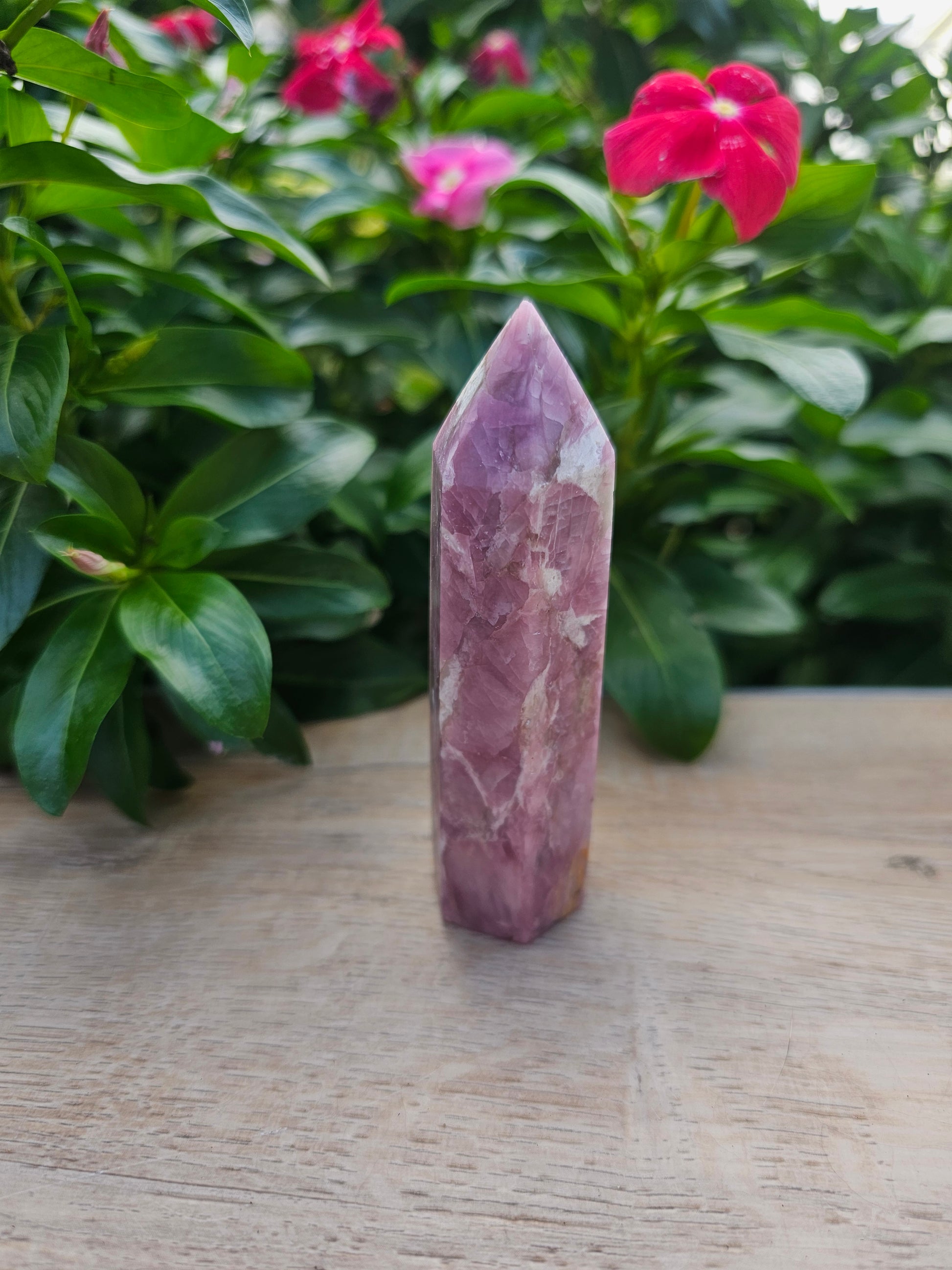 Lavender Rose Quartz Crystal Tower
