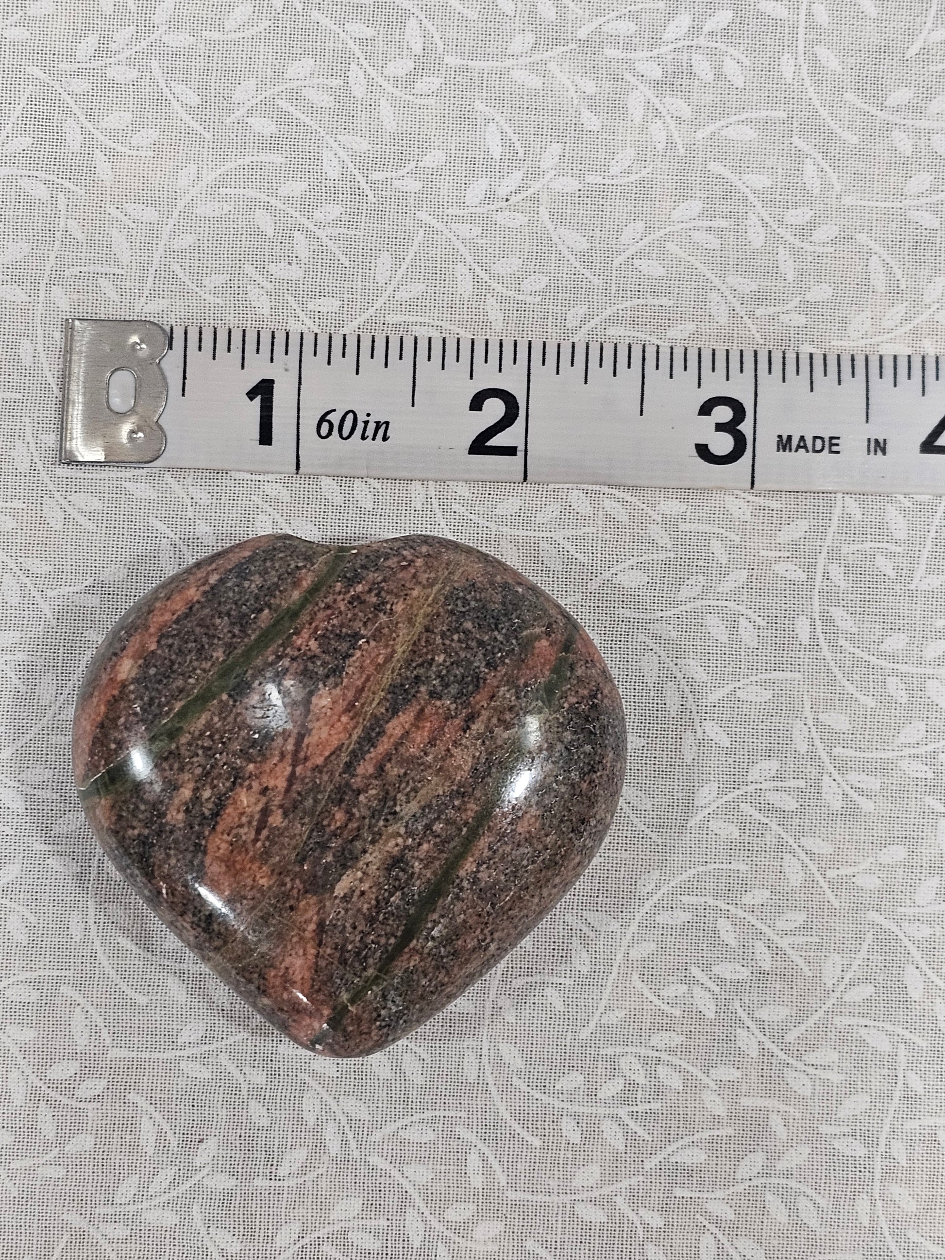 Unakite Crystal Heart