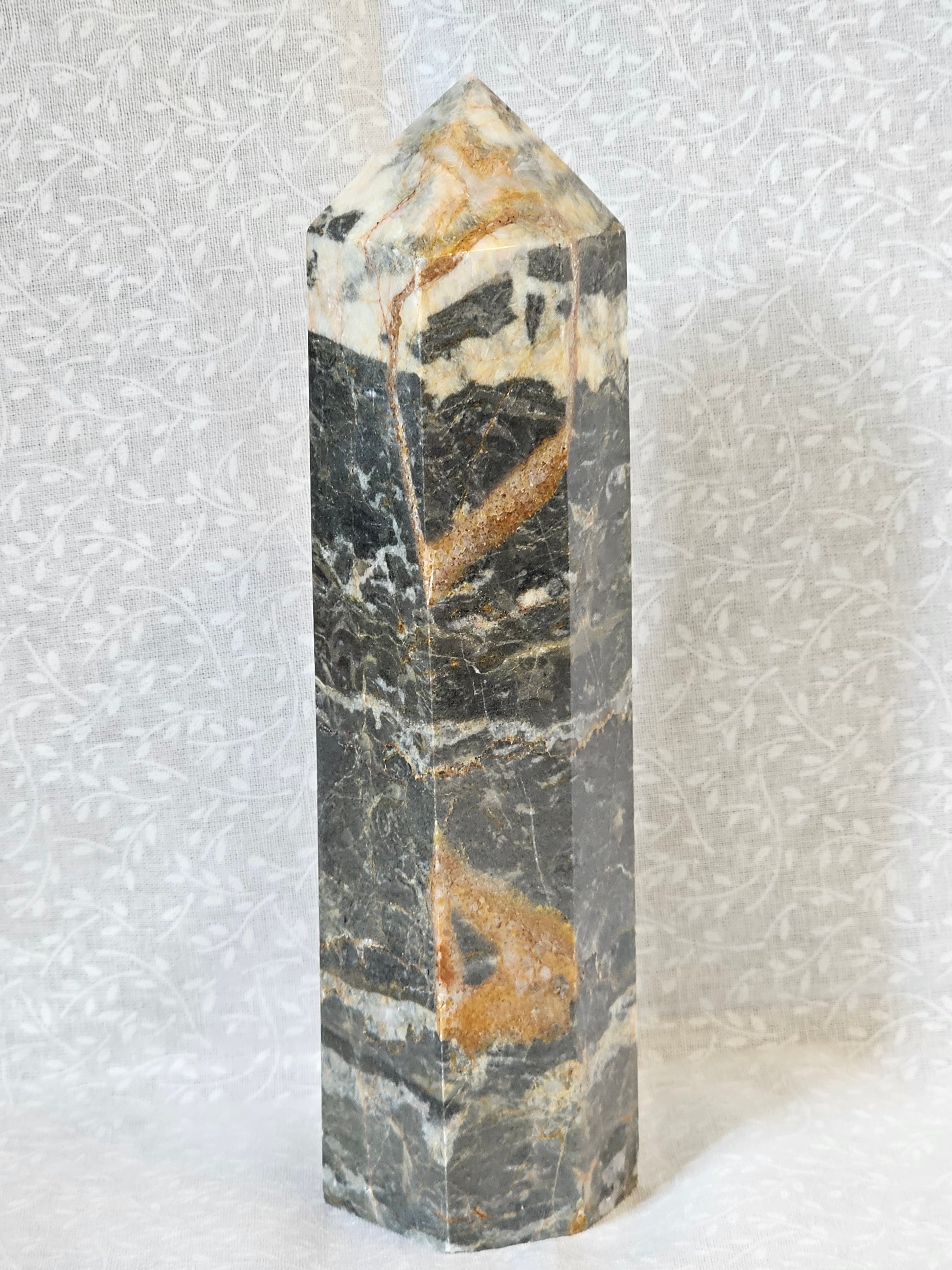 Zebra Jasper Crystal Tower 7.5 Inch