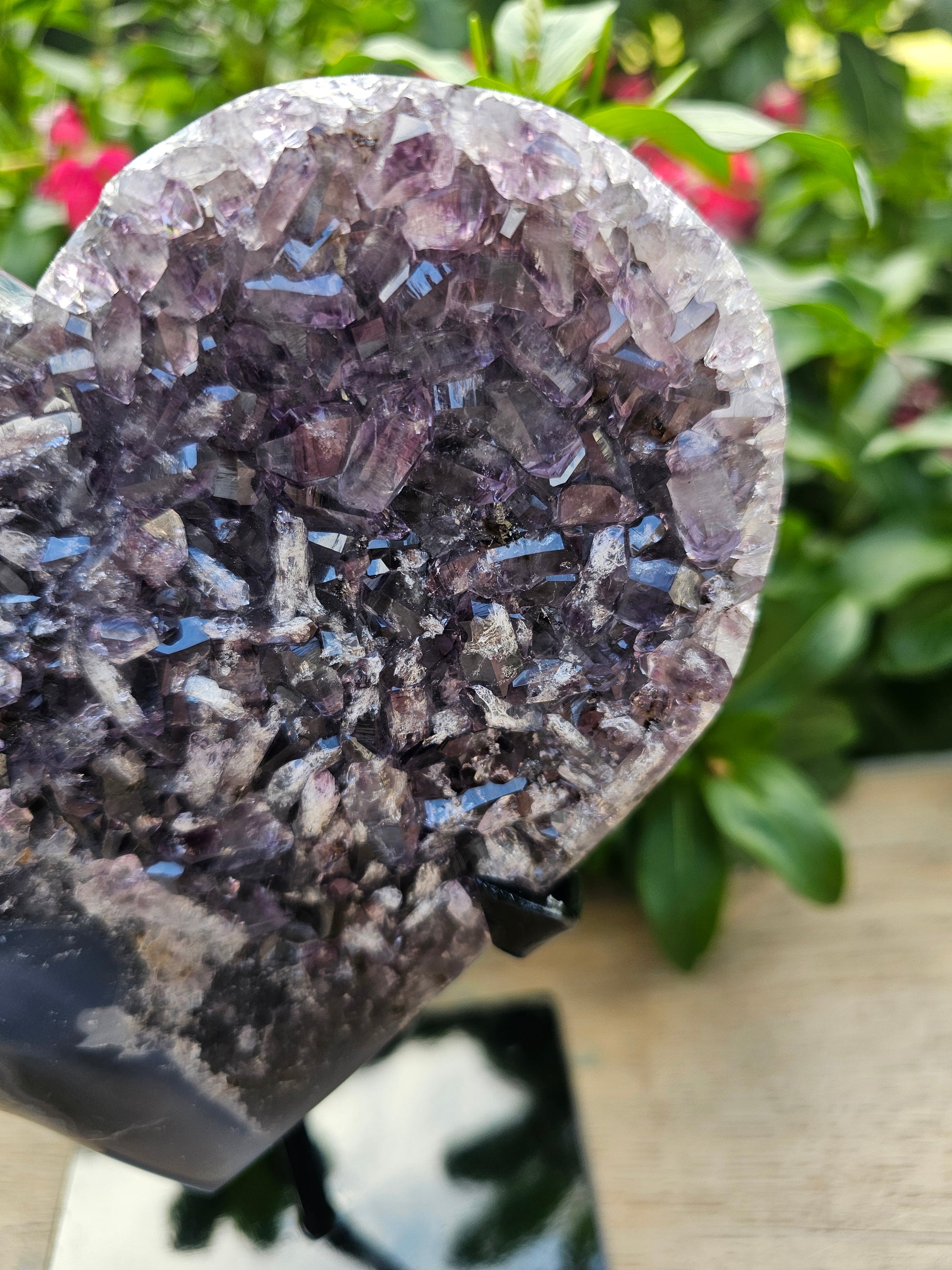 Amethyst Crystal Heart on Stand
