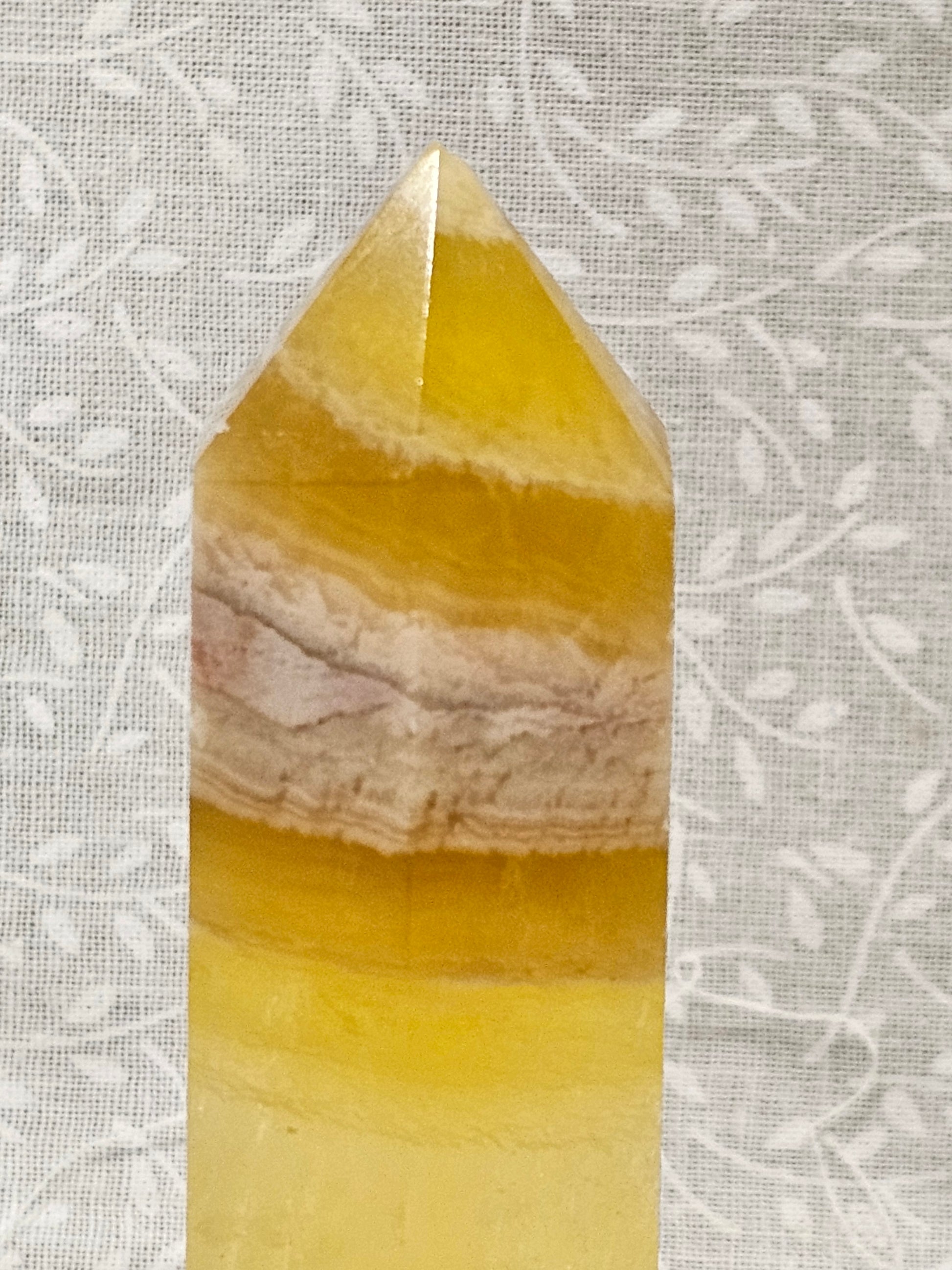 Yellow Fluorite Crystal Tower