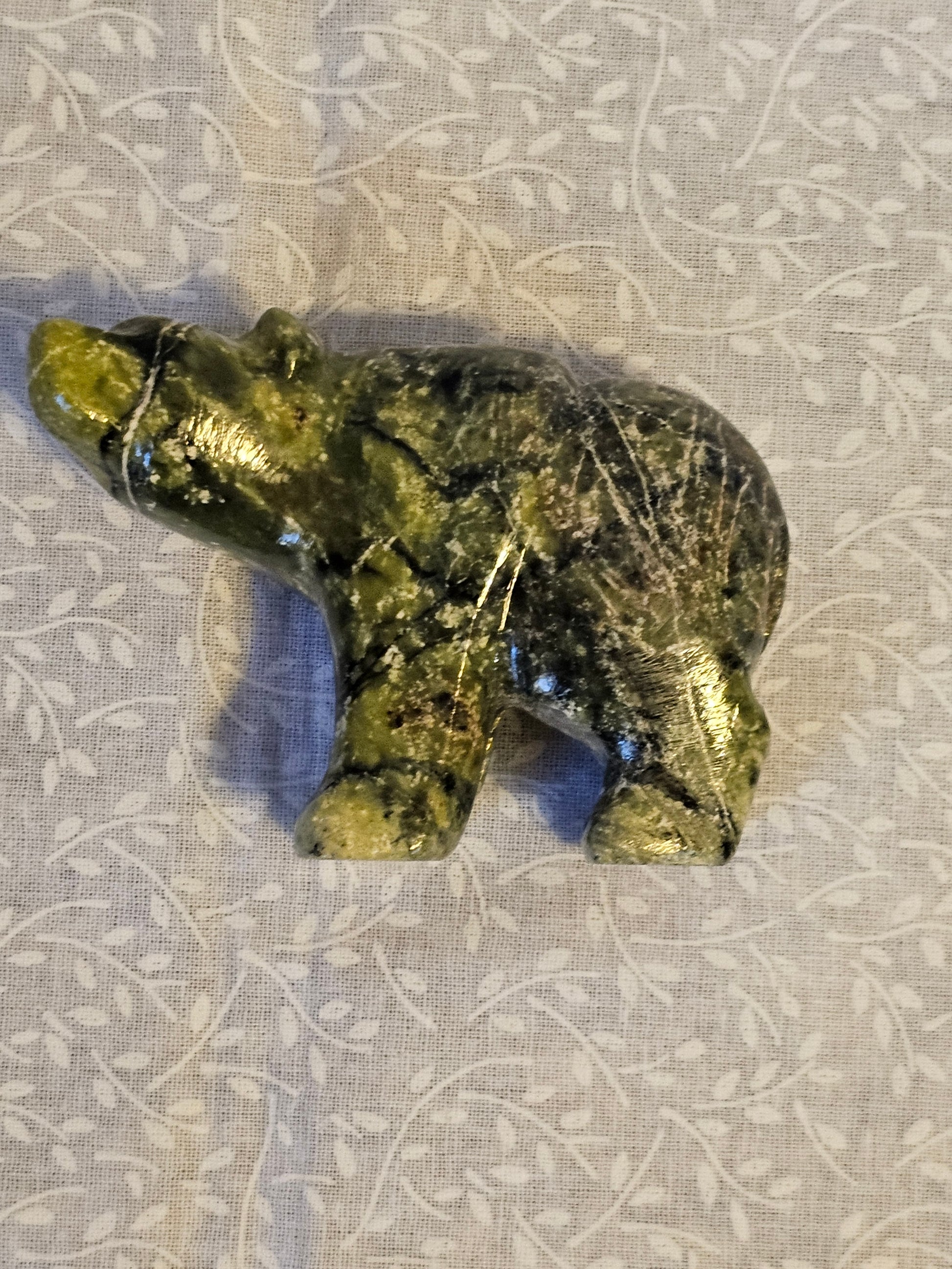 Serpentine Crystal Bear