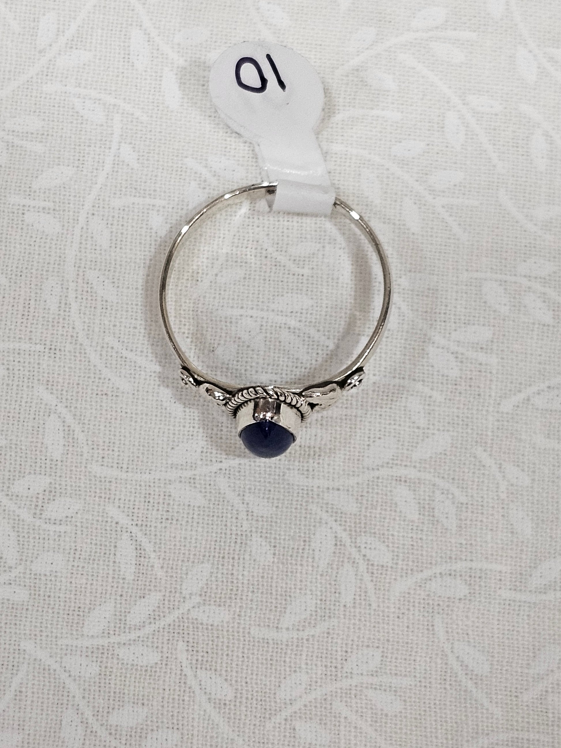 Sterling Silver Blue Lapis Gemstone Ring - Size 10