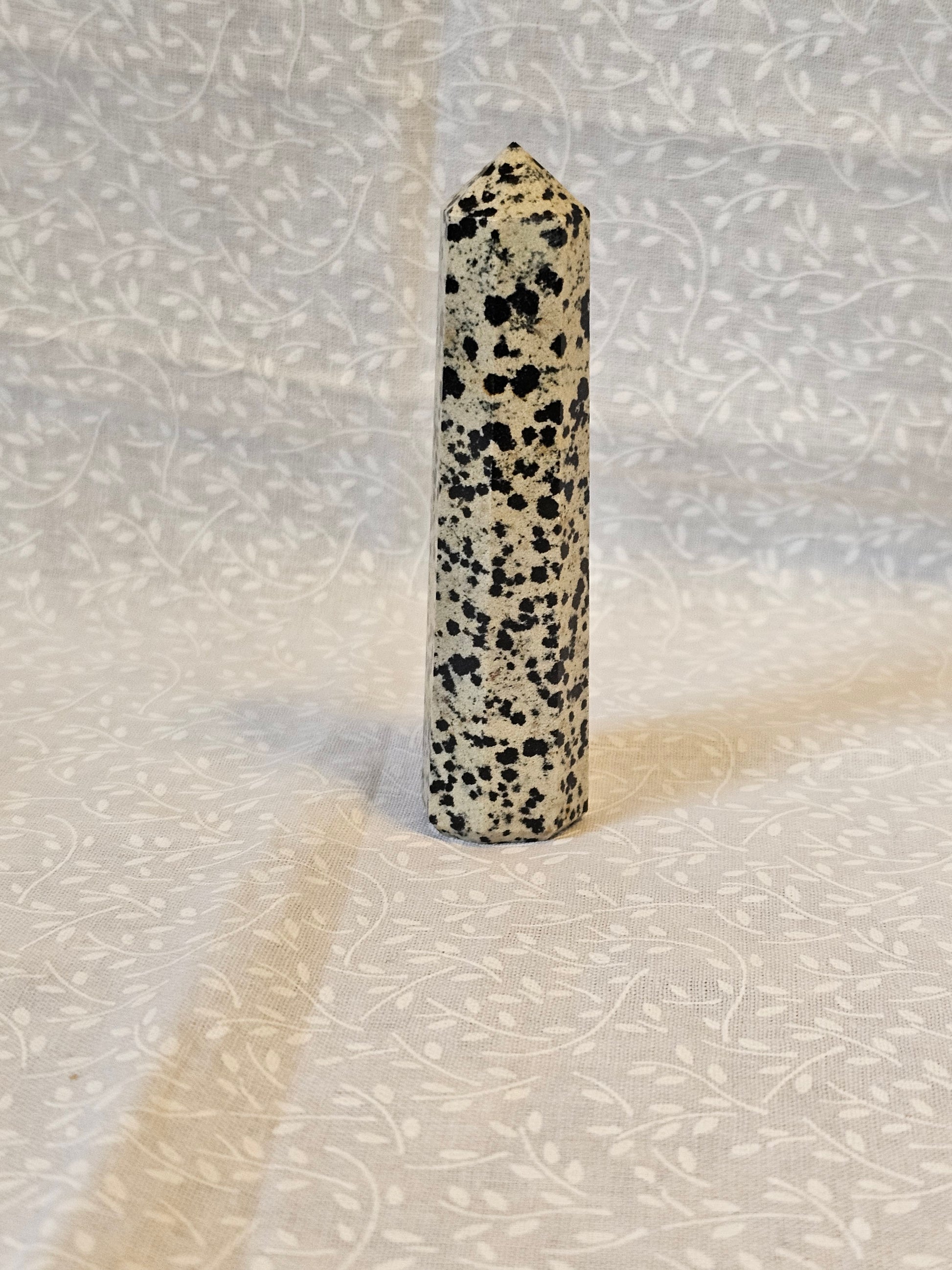Dalmatian Jasper Crystal Tower