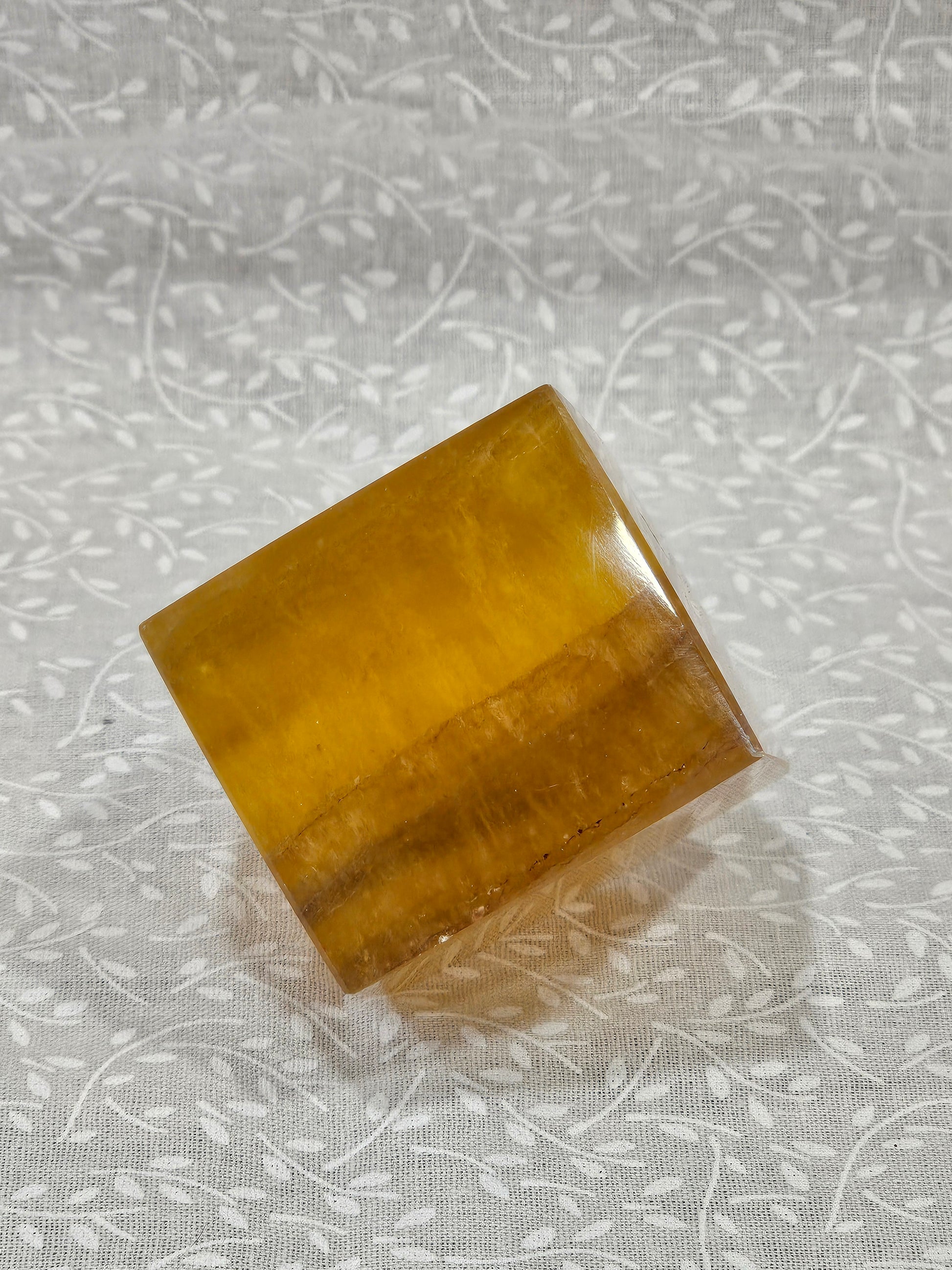 Honey Calcite Crystal Cube