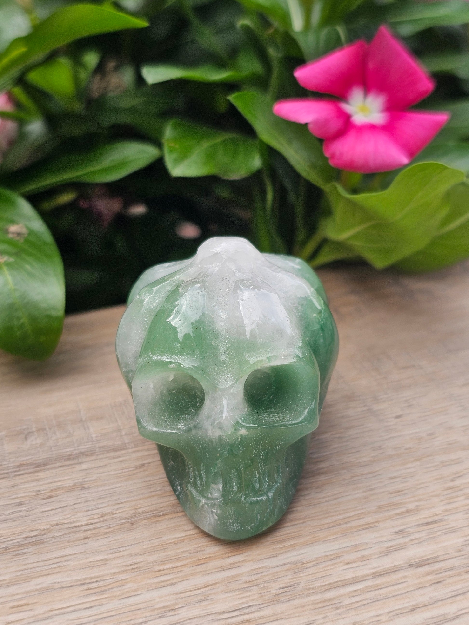 Green Fluorite Crystal Skull