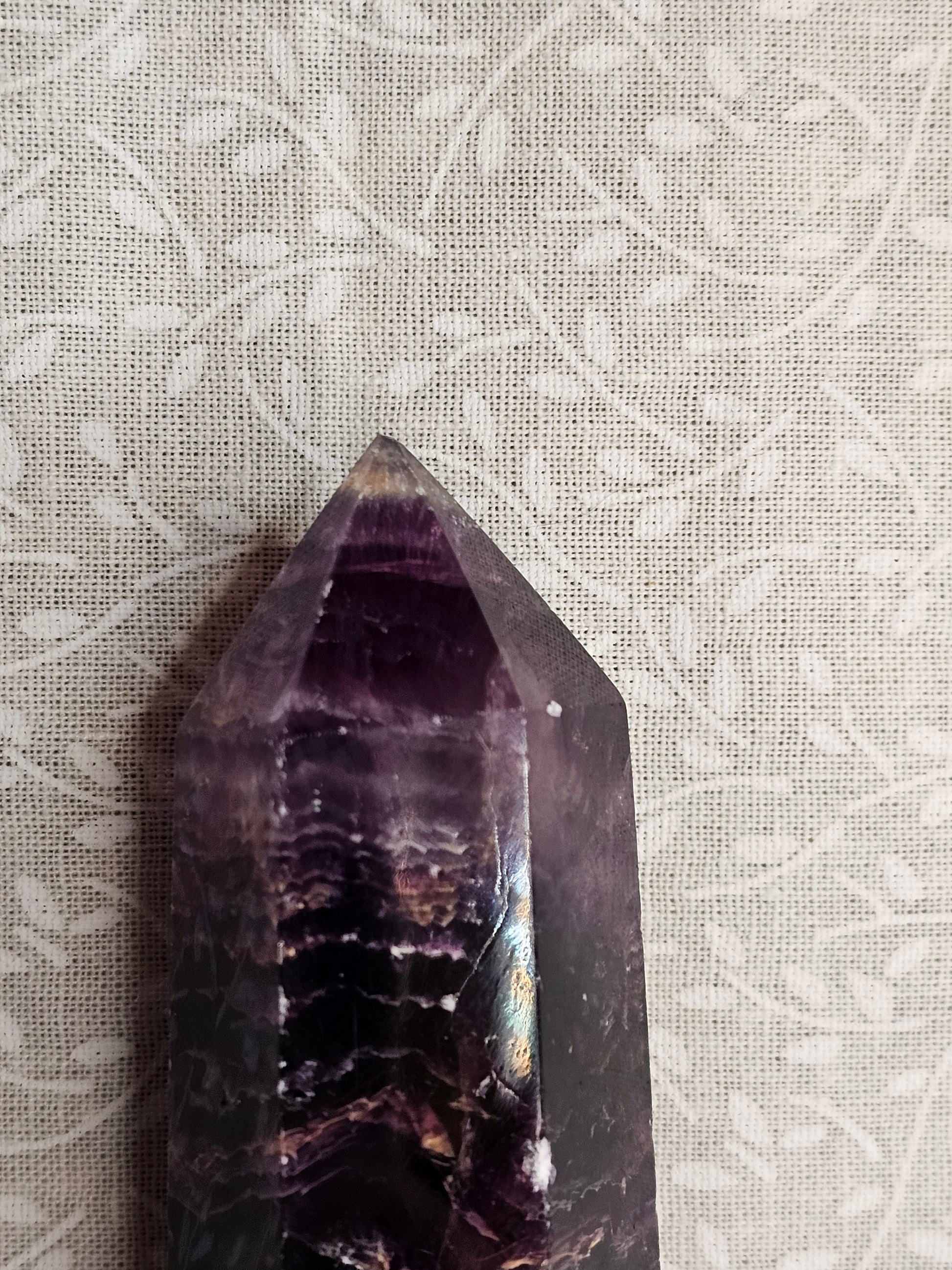 Purple Fluorite Crystal Tower