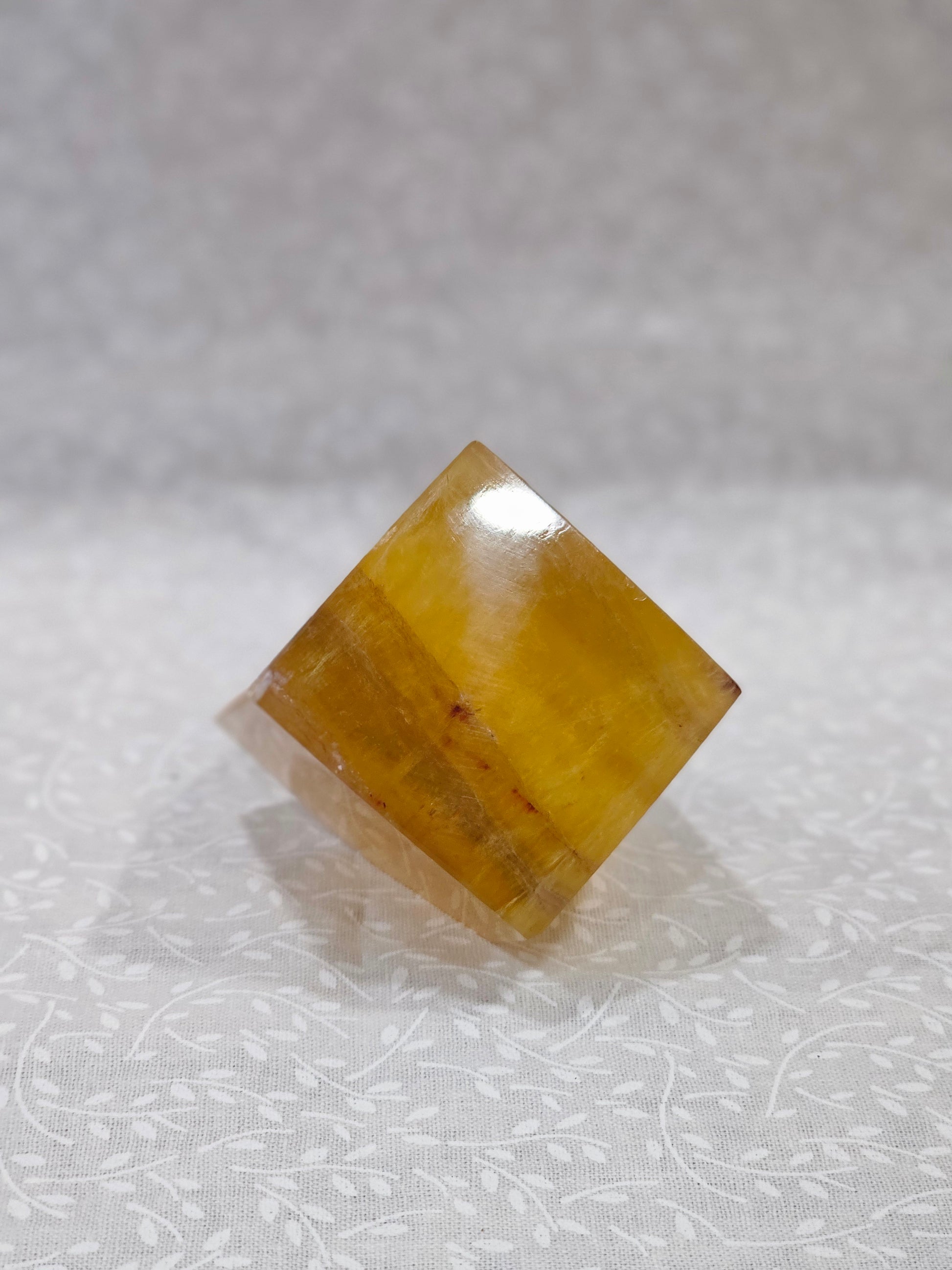 Honey Calcite Crystal Cube