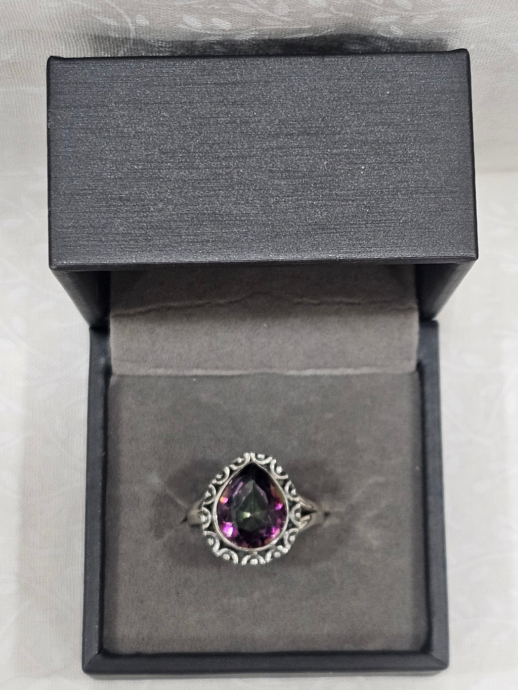 Sterling Silver Mystic Topaz Gemstone Ring - Size 8
