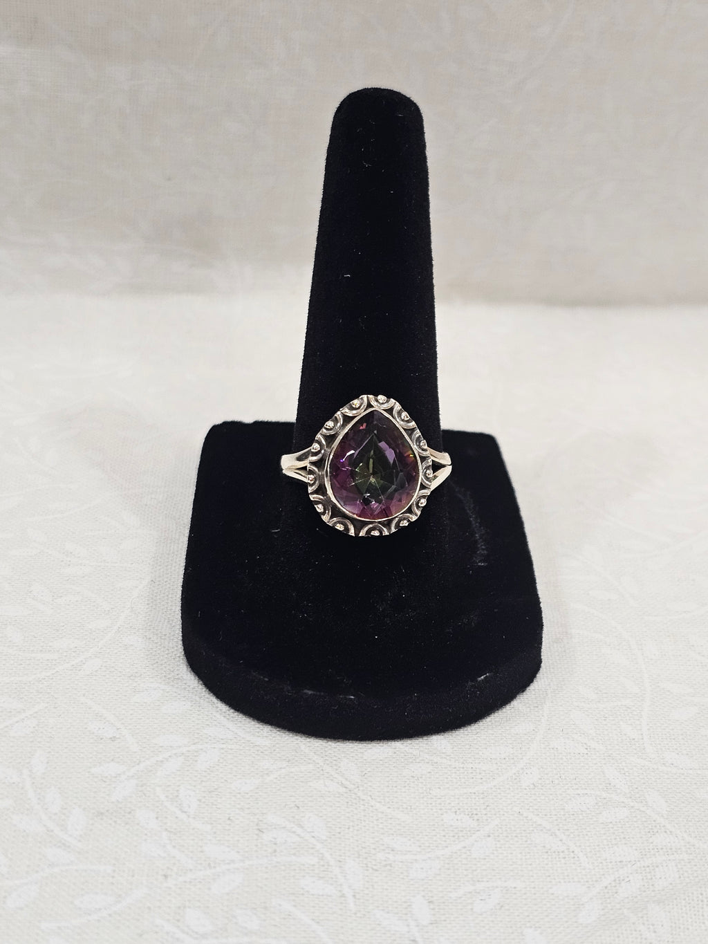 Sterling Silver Mystic Topaz Gemstone Ring - Size 8