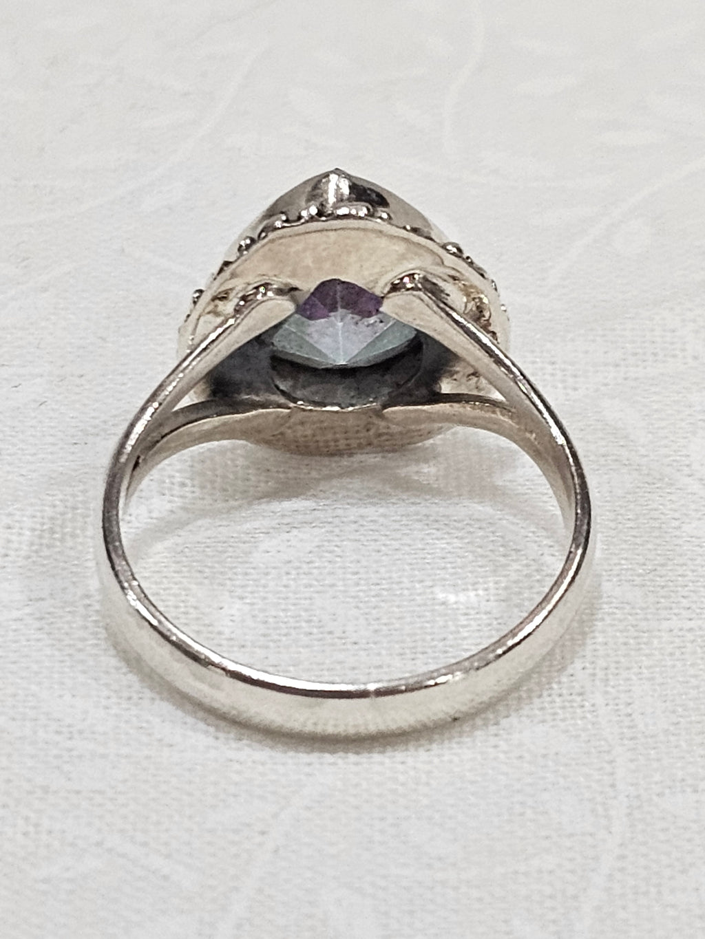 Sterling Silver Mystic Topaz Gemstone Ring - Size 8