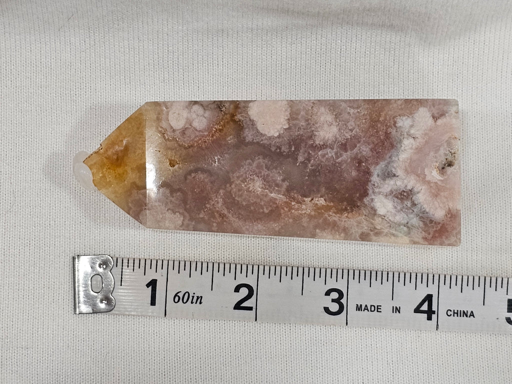 Flower Agate Crystal Tower