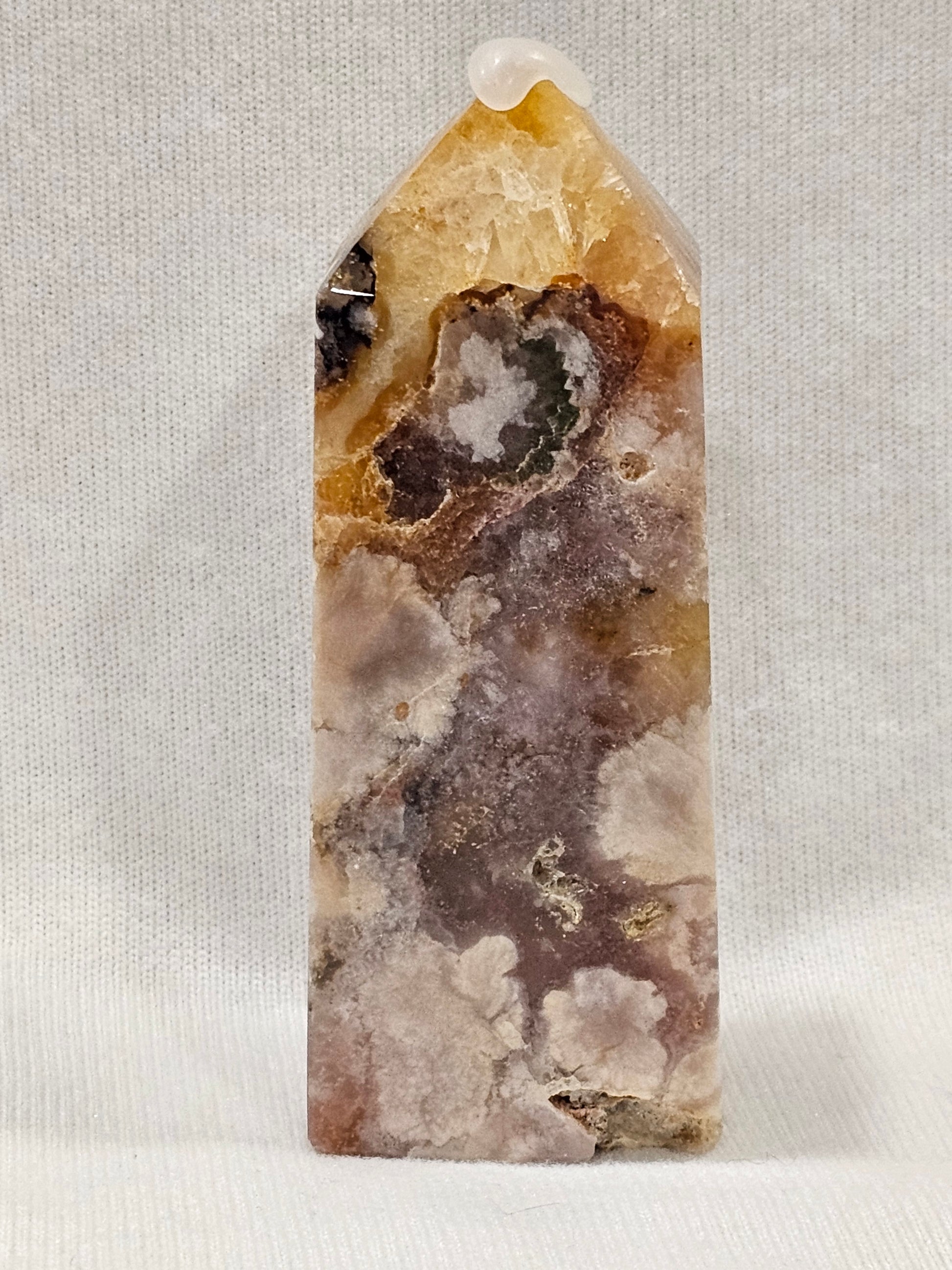 Flower Agate Crystal Tower