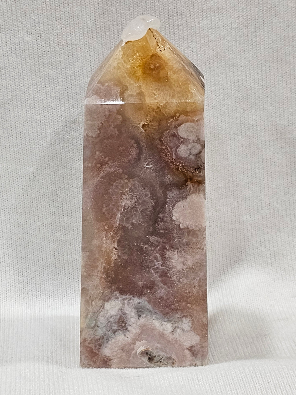 Flower Agate Crystal Tower