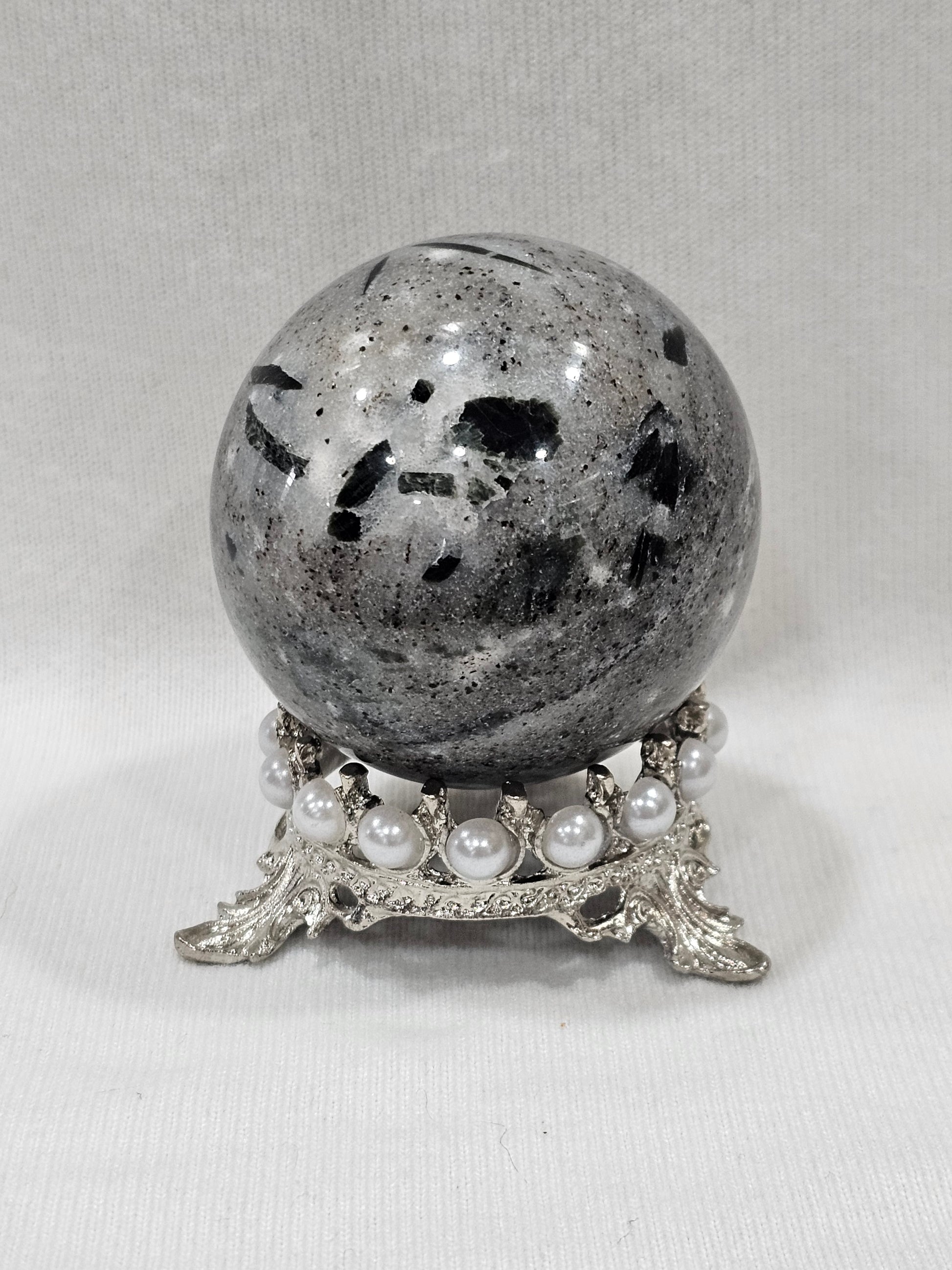 Tourmalinated Quartz Crystal Sphere | 58mm