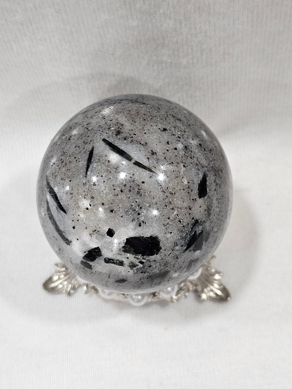 Tourmalinated Quartz Crystal Sphere | 58mm