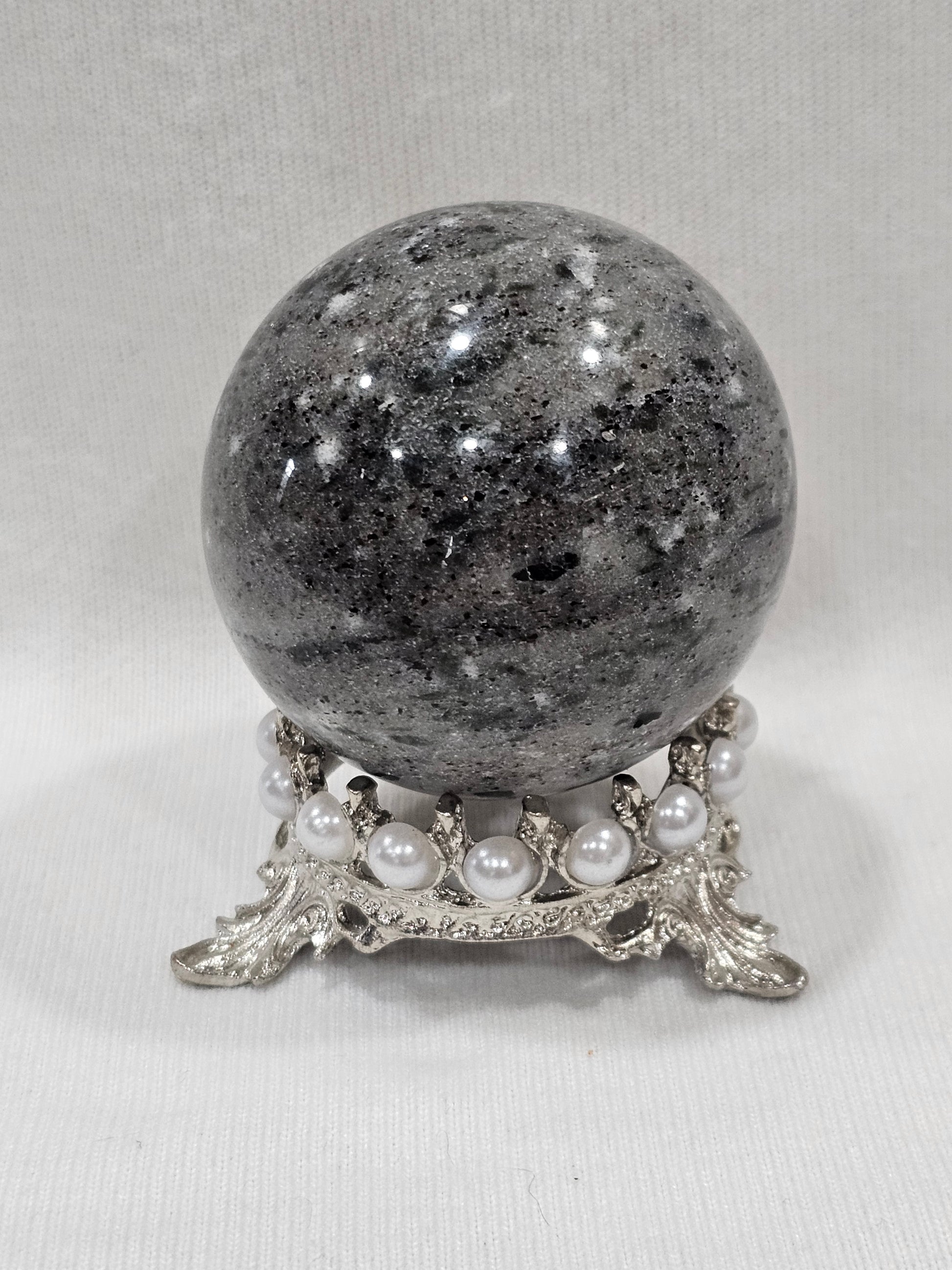 Tourmalinated Quartz Crystal Sphere | 58mm