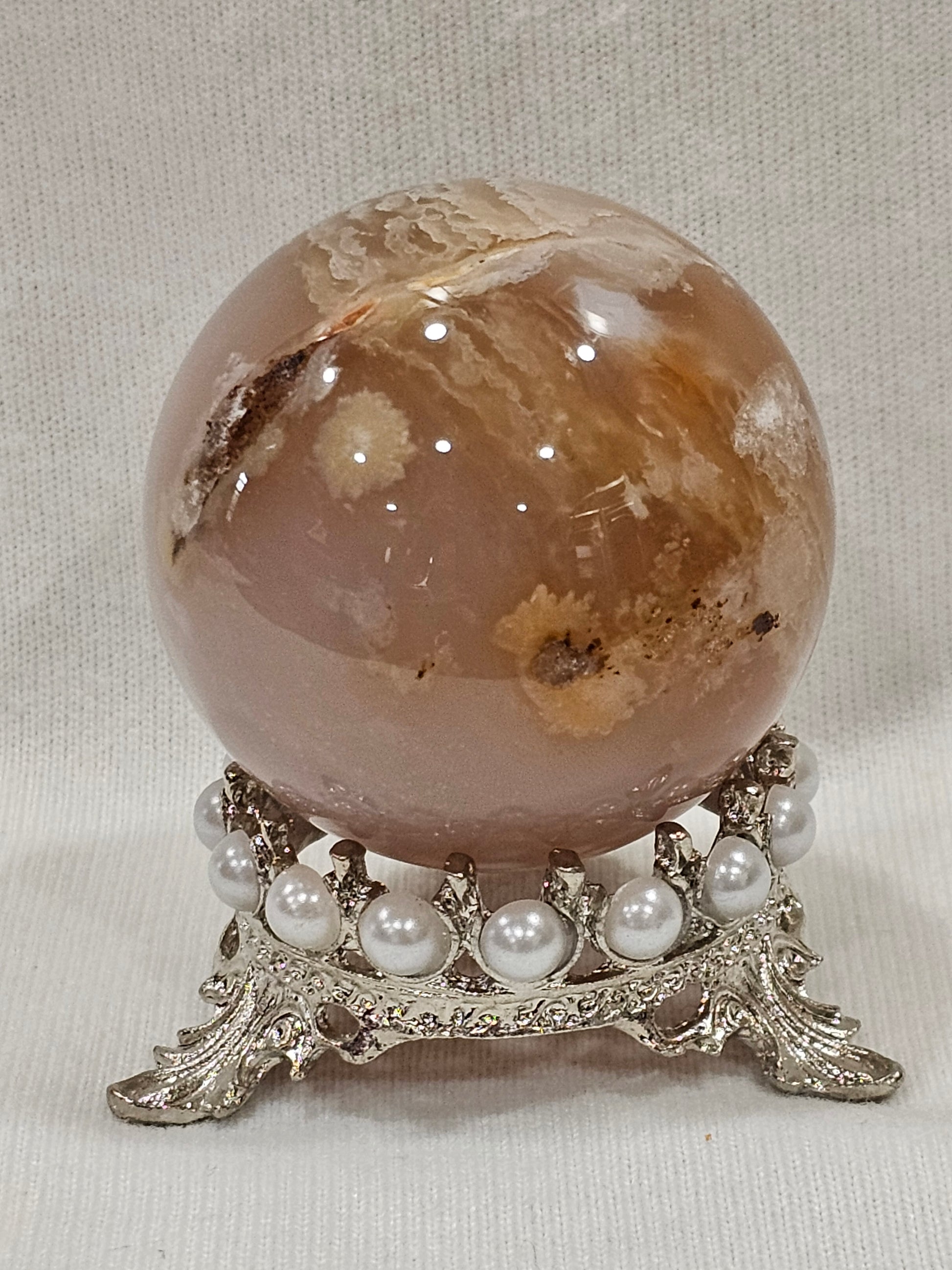 Flower Agate Crystal Sphere | 56mm