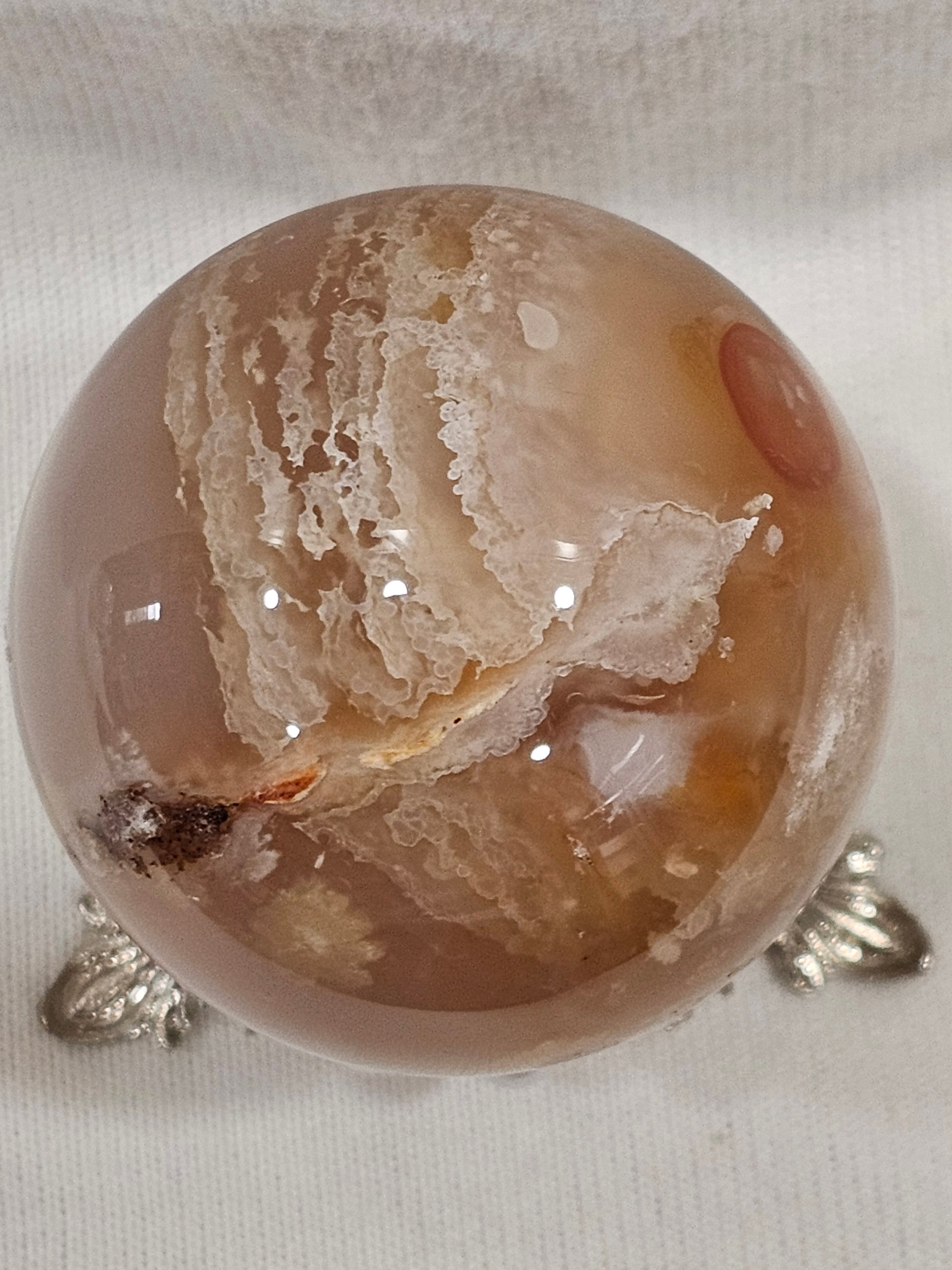 Flower Agate Crystal Sphere | 56mm