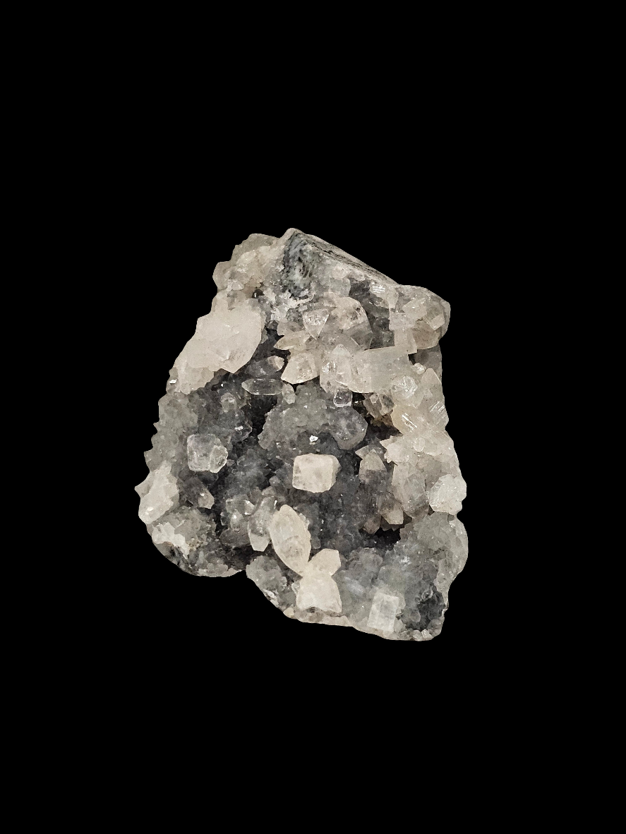 Apophyllite & Chalcedony Raw Crystal Cluster