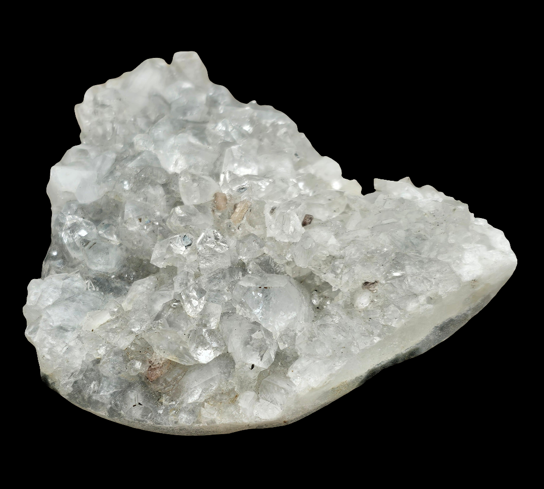 Apophyllite with Zeolite Raw Crystal Cluster