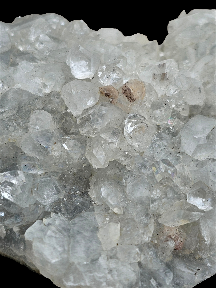 Apophyllite with Zeolite Raw Crystal Cluster