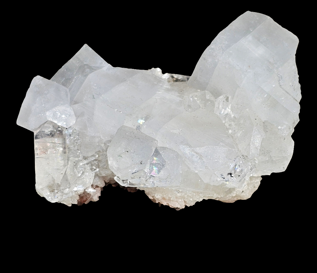 Apophyllite with peach Stillbite Raw Crystal Cluster