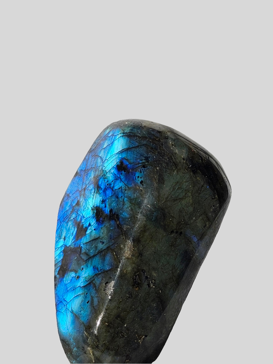 Labradorite Crystal Free Form - 3.75 Inch Natural Stone with Flash