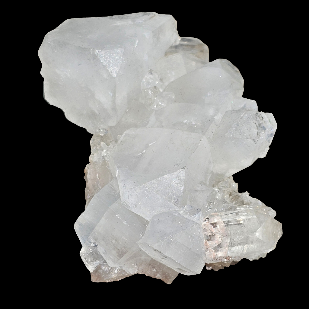 Apophyllite with peach Stillbite Raw Crystal Cluster