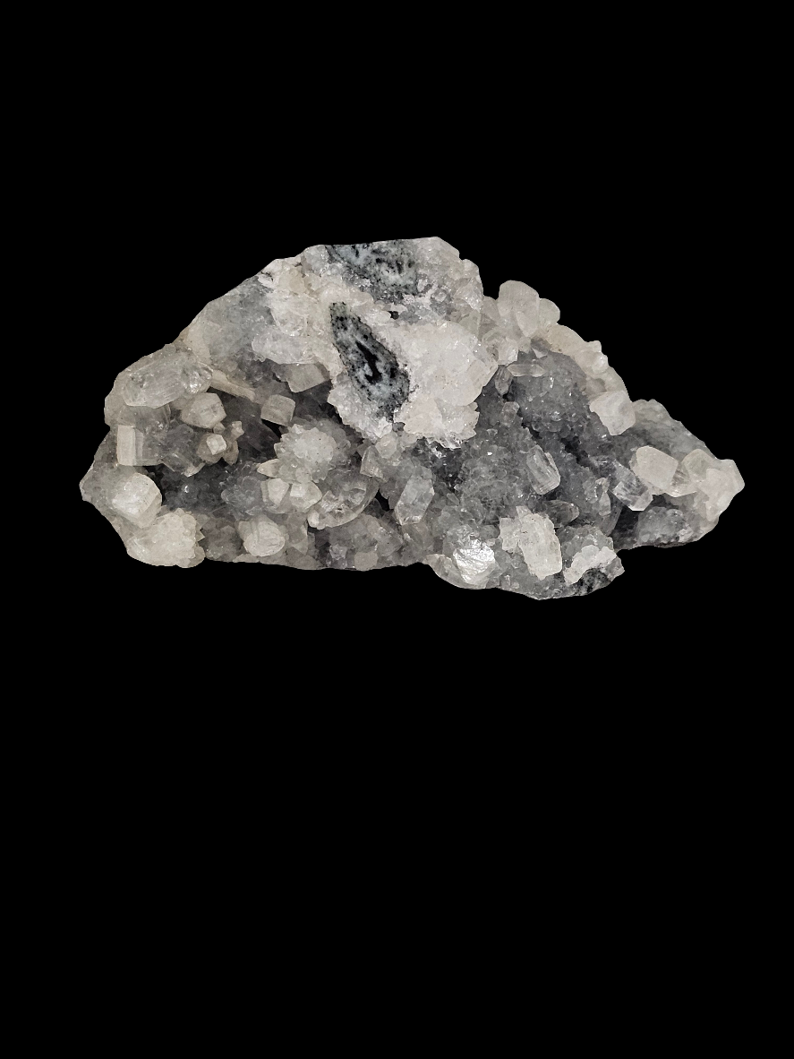 Apophyllite & Chalcedony Raw Crystal Cluster
