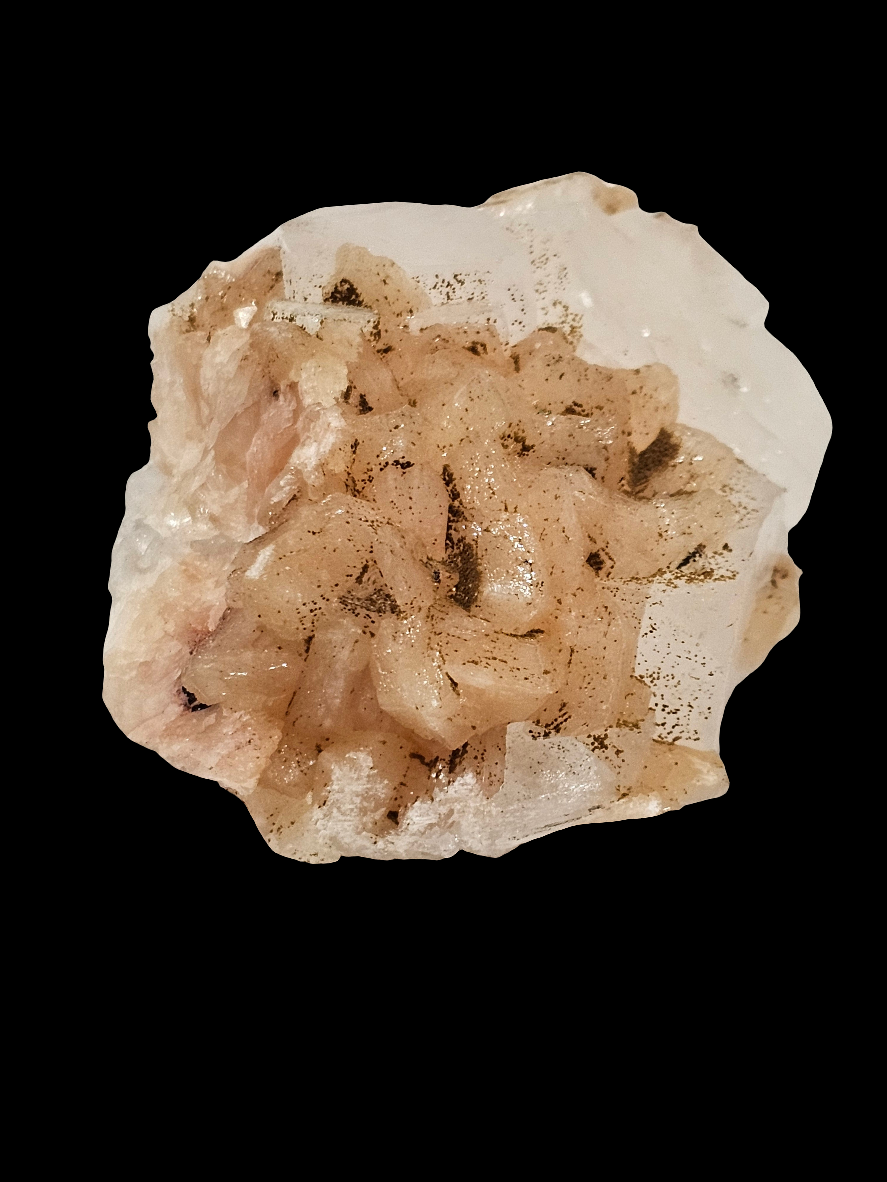 Stillbite with Apophyllite Raw Crystal Cluster