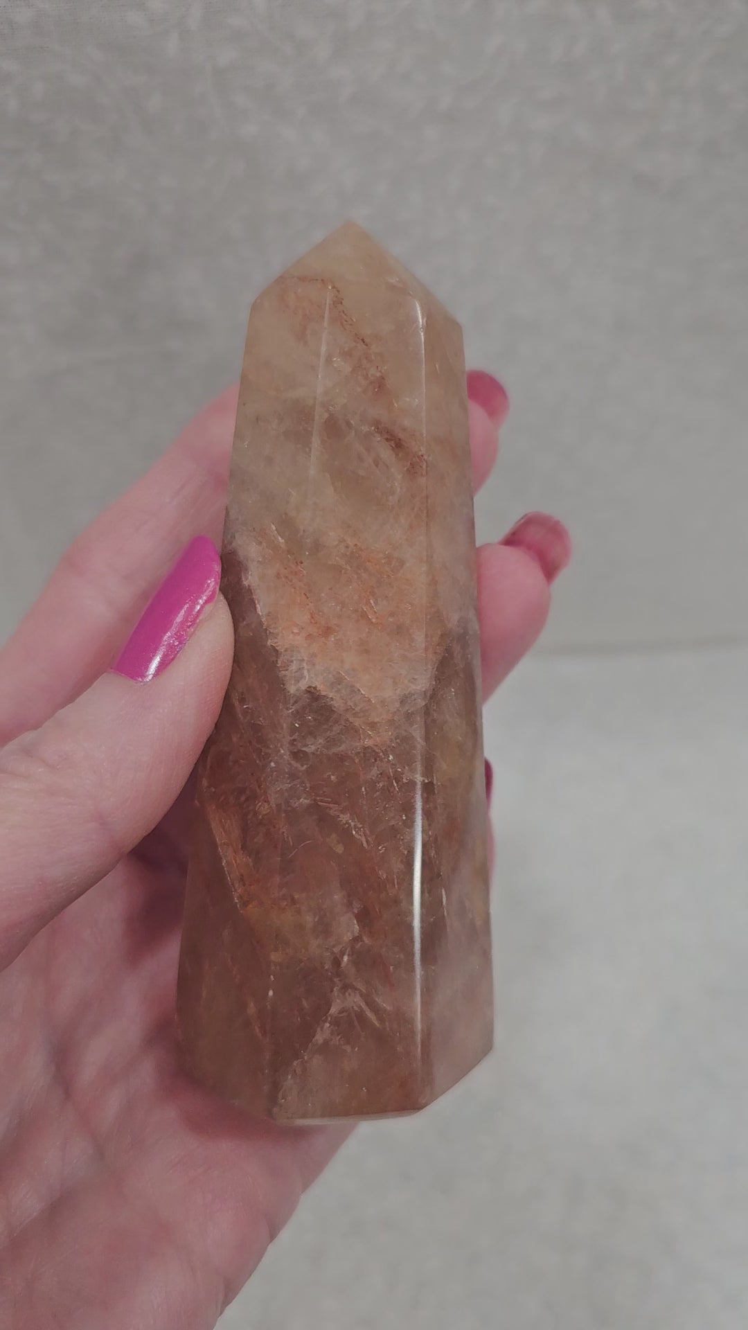 Fire Quartz Crystal Tower